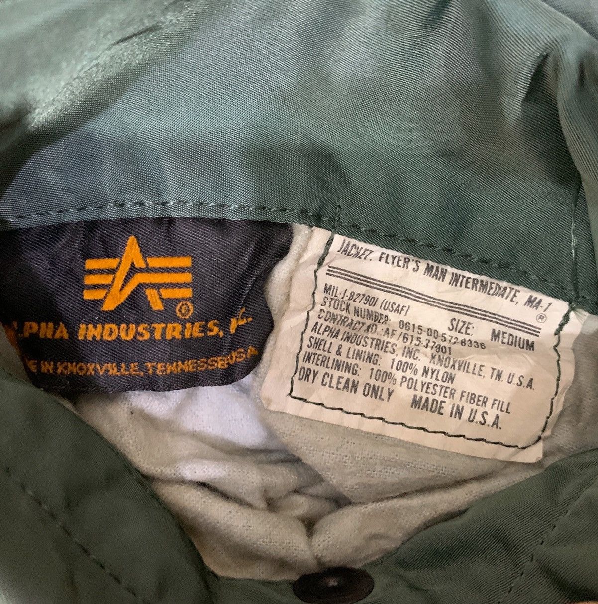 Alpha Industries Vintage USAF MA 1 Reversible Flight Bomber Jacket Size US M / EU 48-50 / 2 - 12 Thumbnail