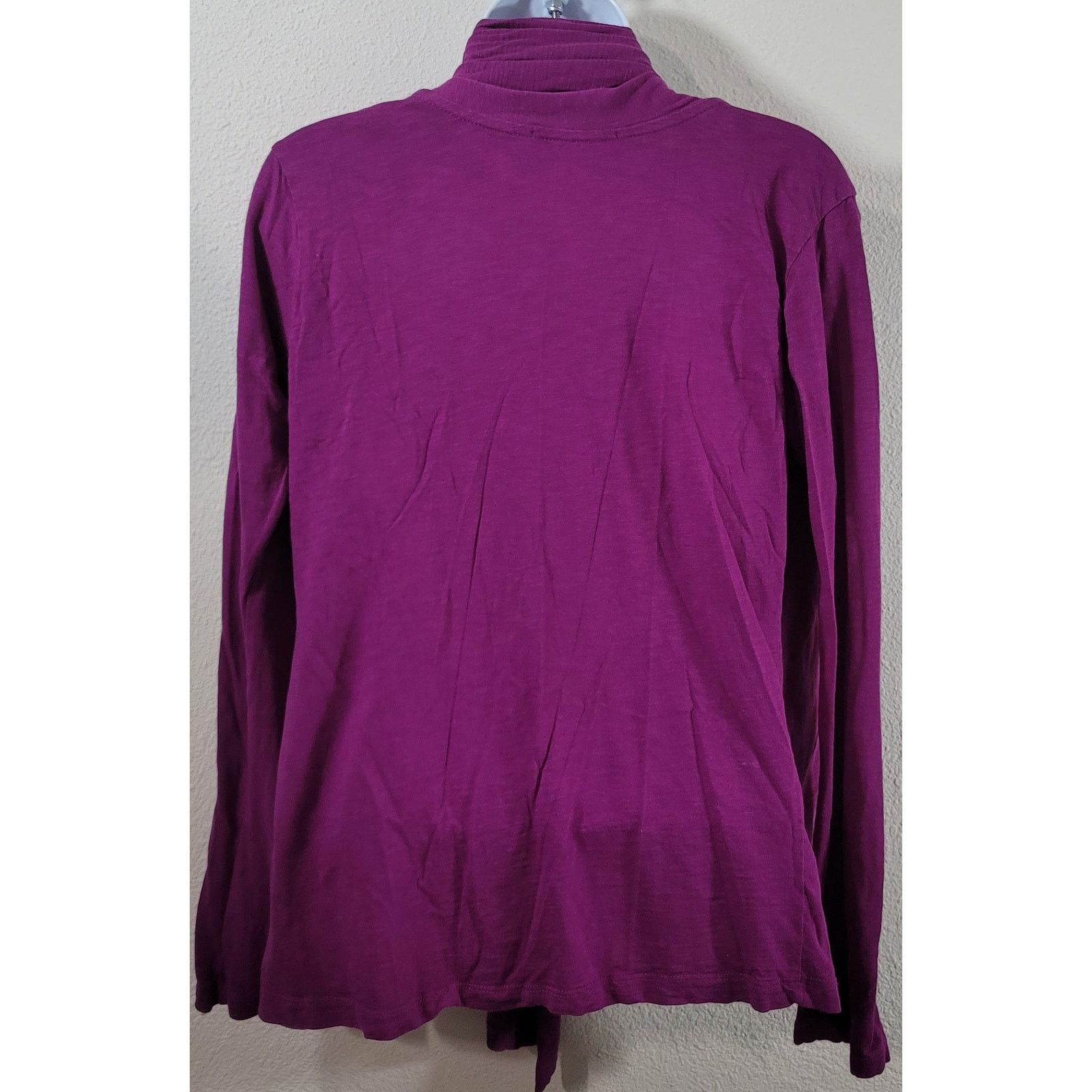 Other Alternative Fuchsia Draped Slub Knit Cardigan Sweater Small Size S / US 4 / IT 40 - 2 Thumbnail