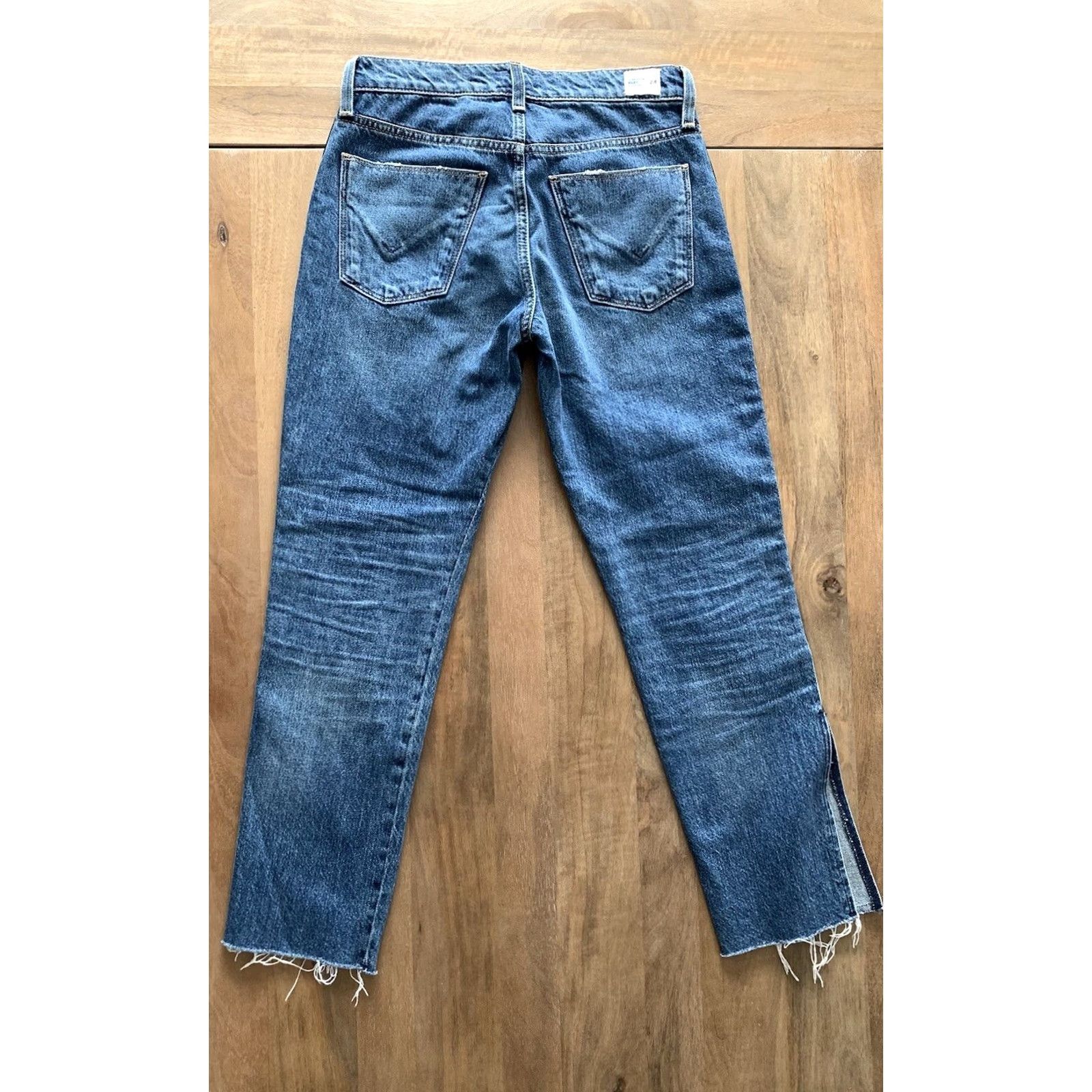 Hudson Hudson Jeans Straight Women 24 Denim Blue Mid Rise Relaxed Straight 5-Pocket Button Fly Crop Size 42" / US 20 - 2 Thumbnail
