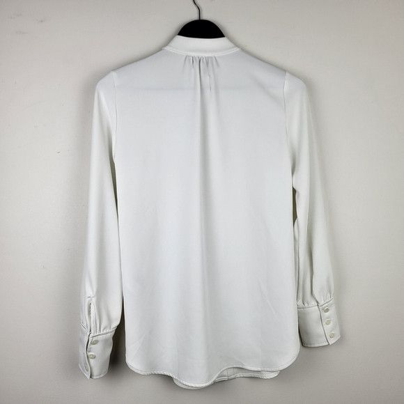 H&M H&M Stand-up Collar White Long Sleeve Blouse Size XS Size XS / US 0-2 / IT 36-38 - 8 Thumbnail