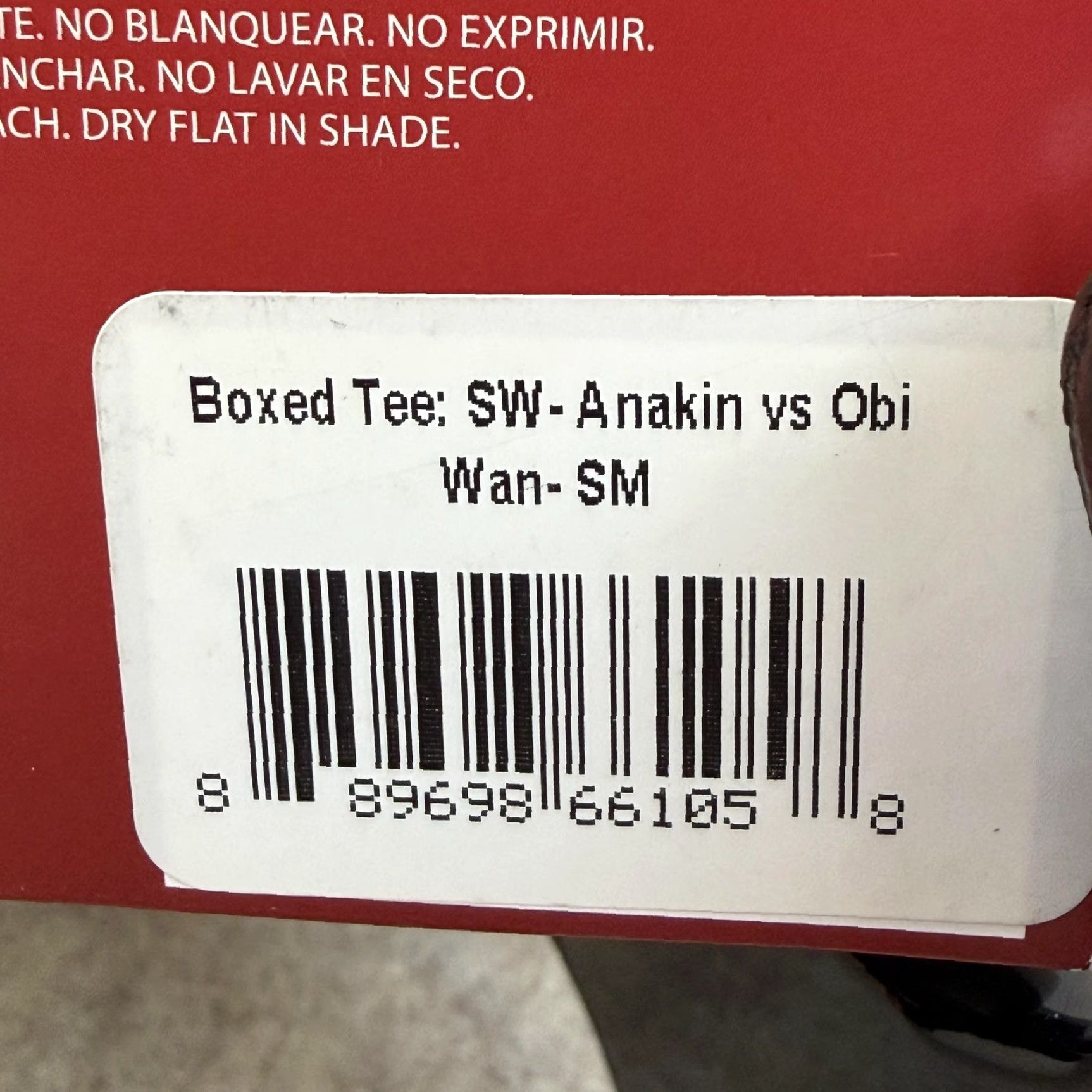 Star Wars Star Wars Shirt Unisex Small Black Graphic Print Tee Anakin Vs Obi Wan Pop Boxed Size US S / EU 44-46 / 1 - 5 Thumbnail