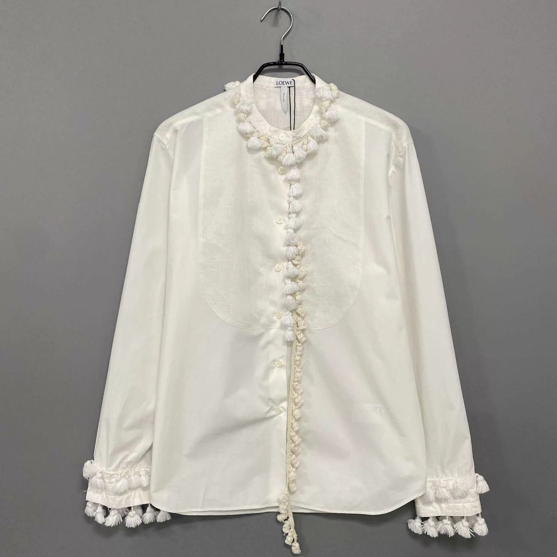 Loewe LOEWE women's White Wind Chime Tassel LS Shirt 36 Size XS / US 0-2 / IT 36-38 - 1 Thumbnail