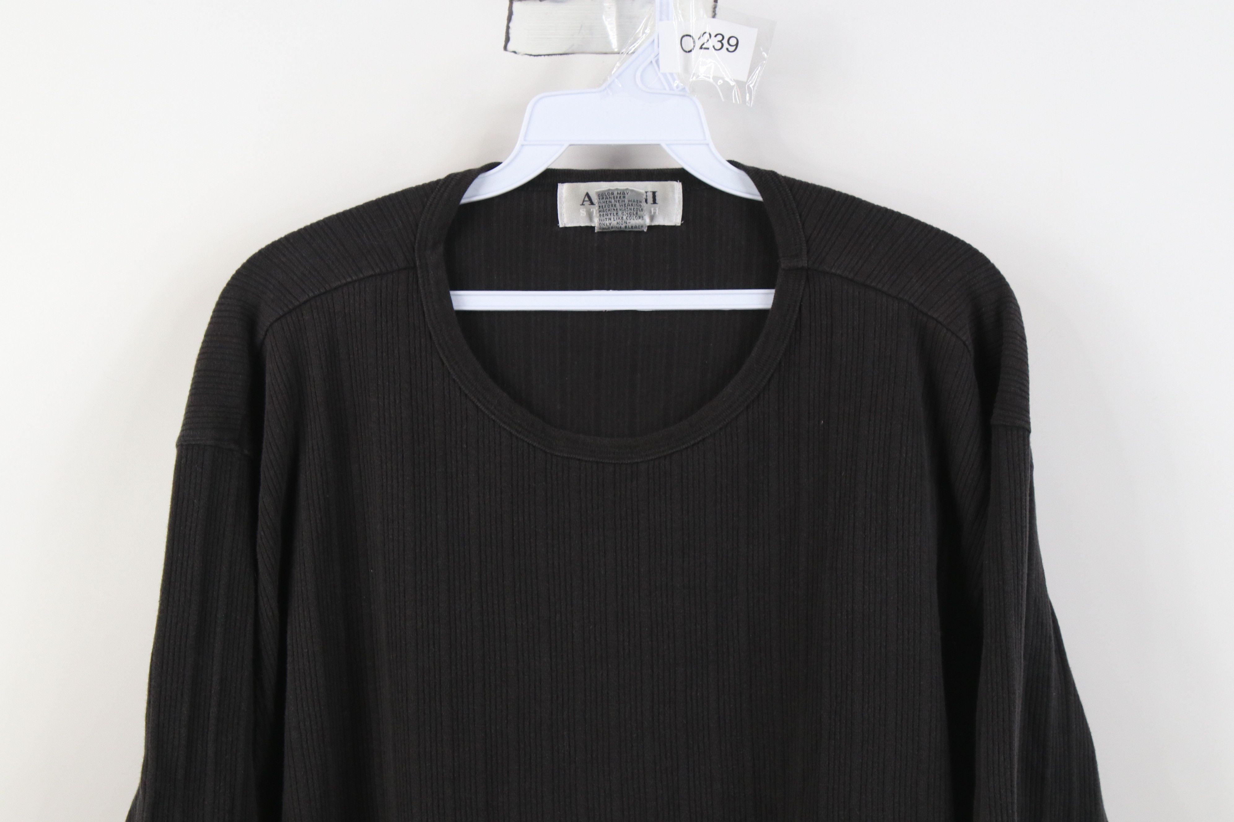 Vintage Vintage 90s Streetwear Ribbed Knit Long Sleeve T-Shirt Size US XL / EU 56 / 4 - 2 Thumbnail