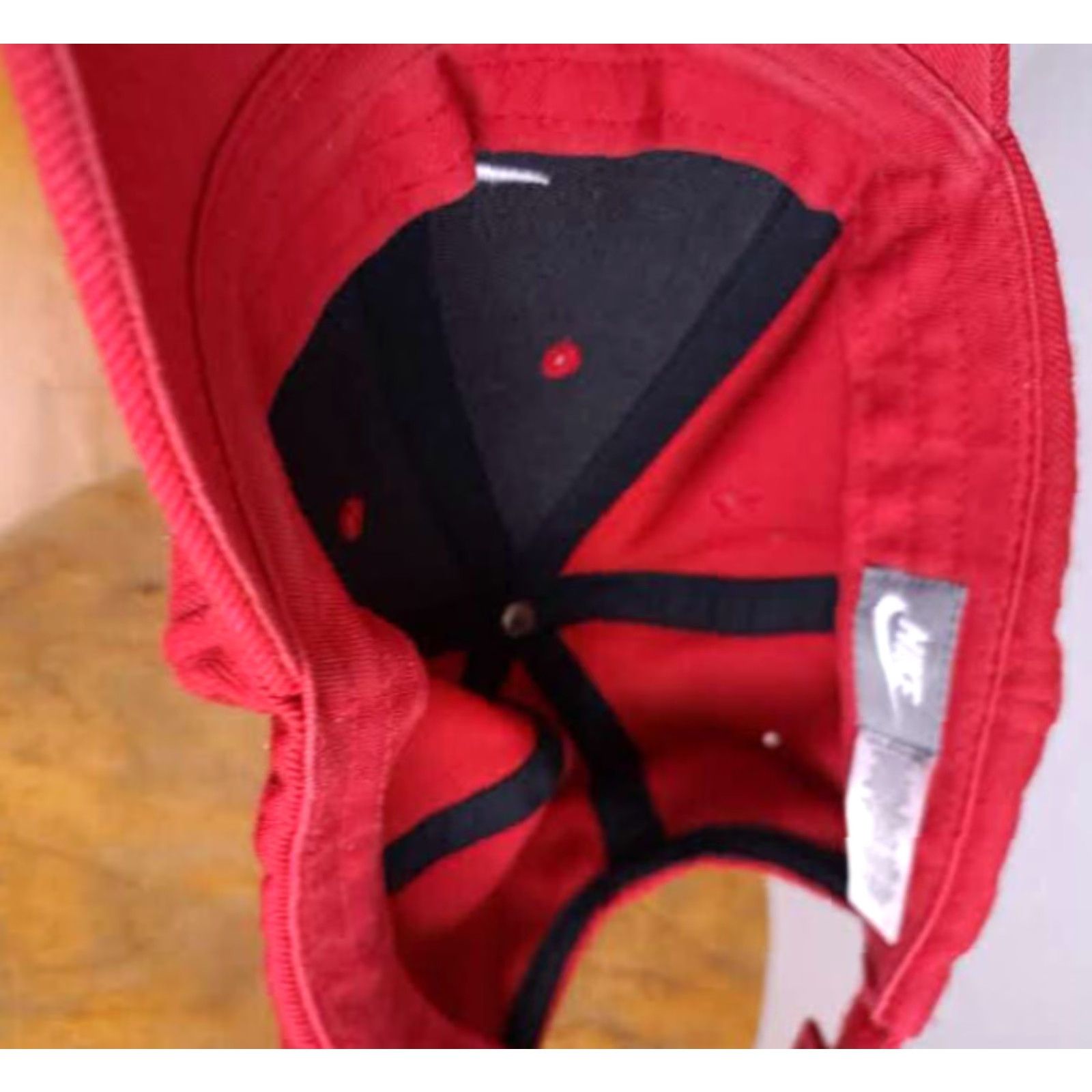 Nike Nike Red Baseball Cap Adjustable Size Strap Embroidered 1990s Hat Men Canvas Cap Adjust adjustable Size ONE SIZE - 5 Thumbnail