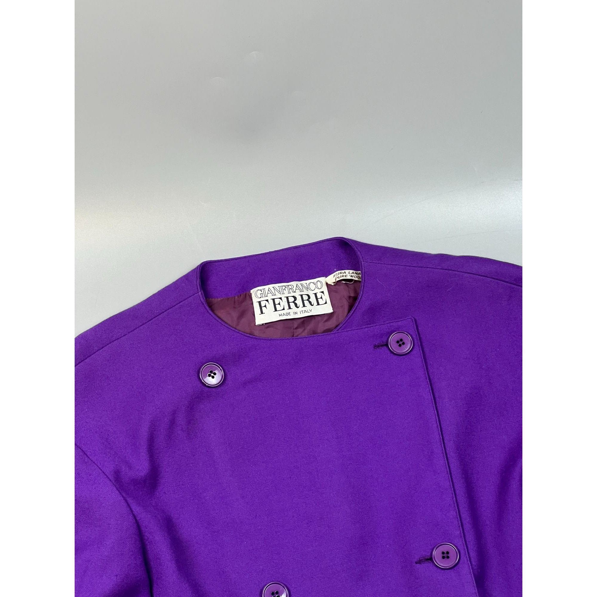 Gianfranco Ferre Gianfranco Ferre Double Breasted Wool Coat (Y0698) Size L / US 10 / IT 46 - 3 Thumbnail