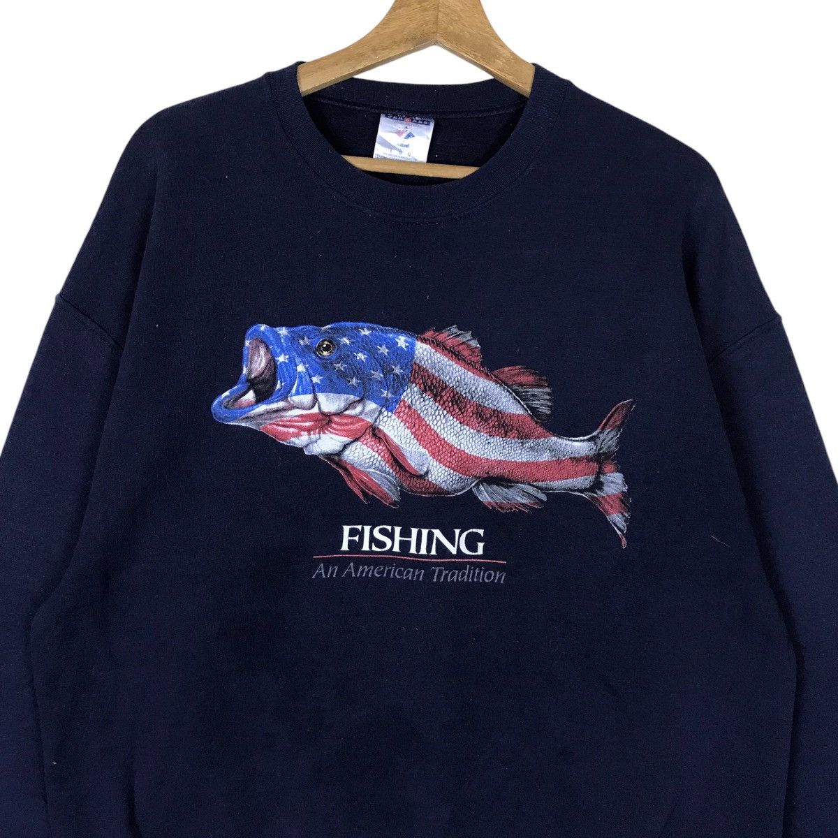 Jerzees Vintage Jerzees Fishing An American Tradition Pullover Size US L / EU 52-54 / 3 - 2 Thumbnail