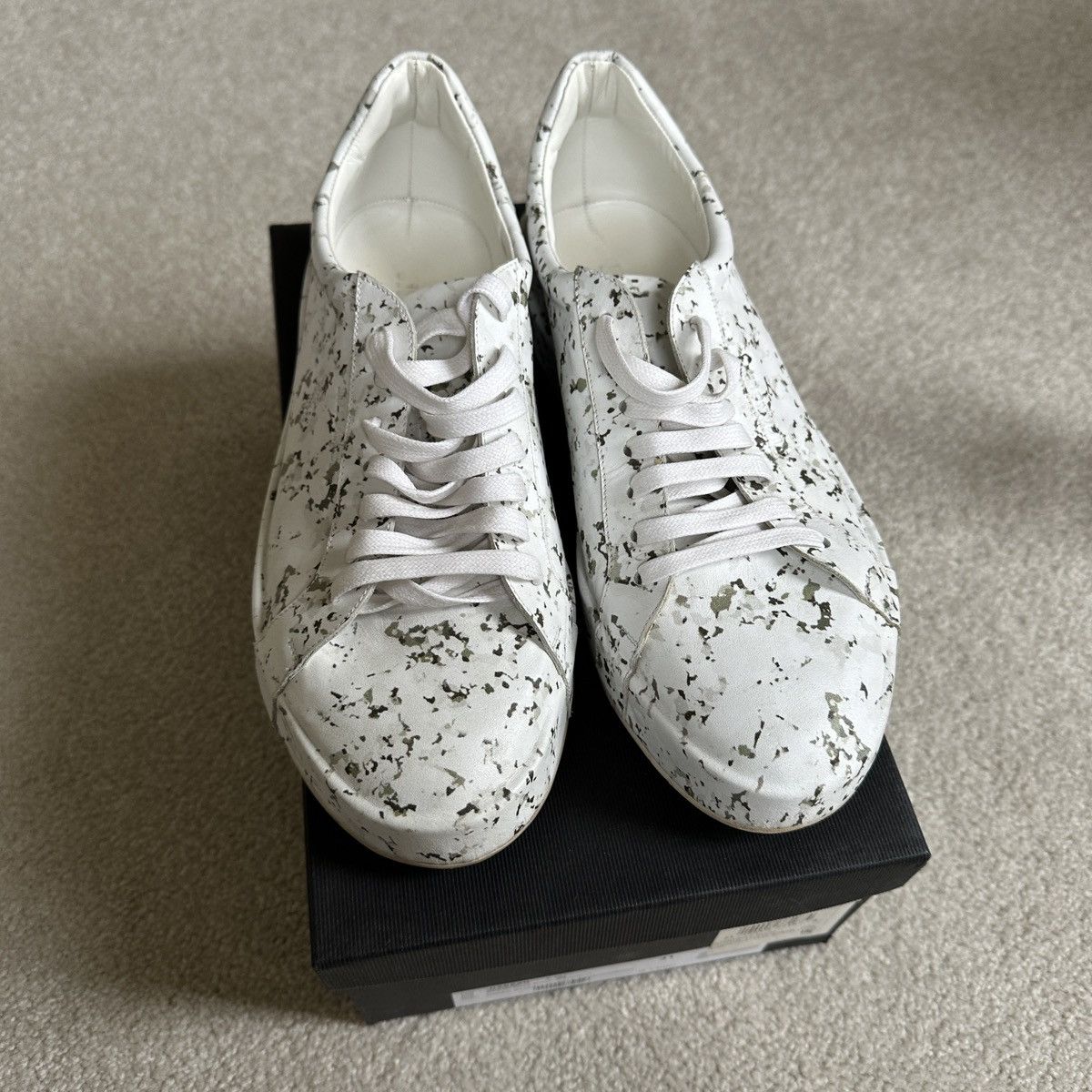 image of Jil Sander Leaf Camo Shoe in White, Men's (Size 8)
