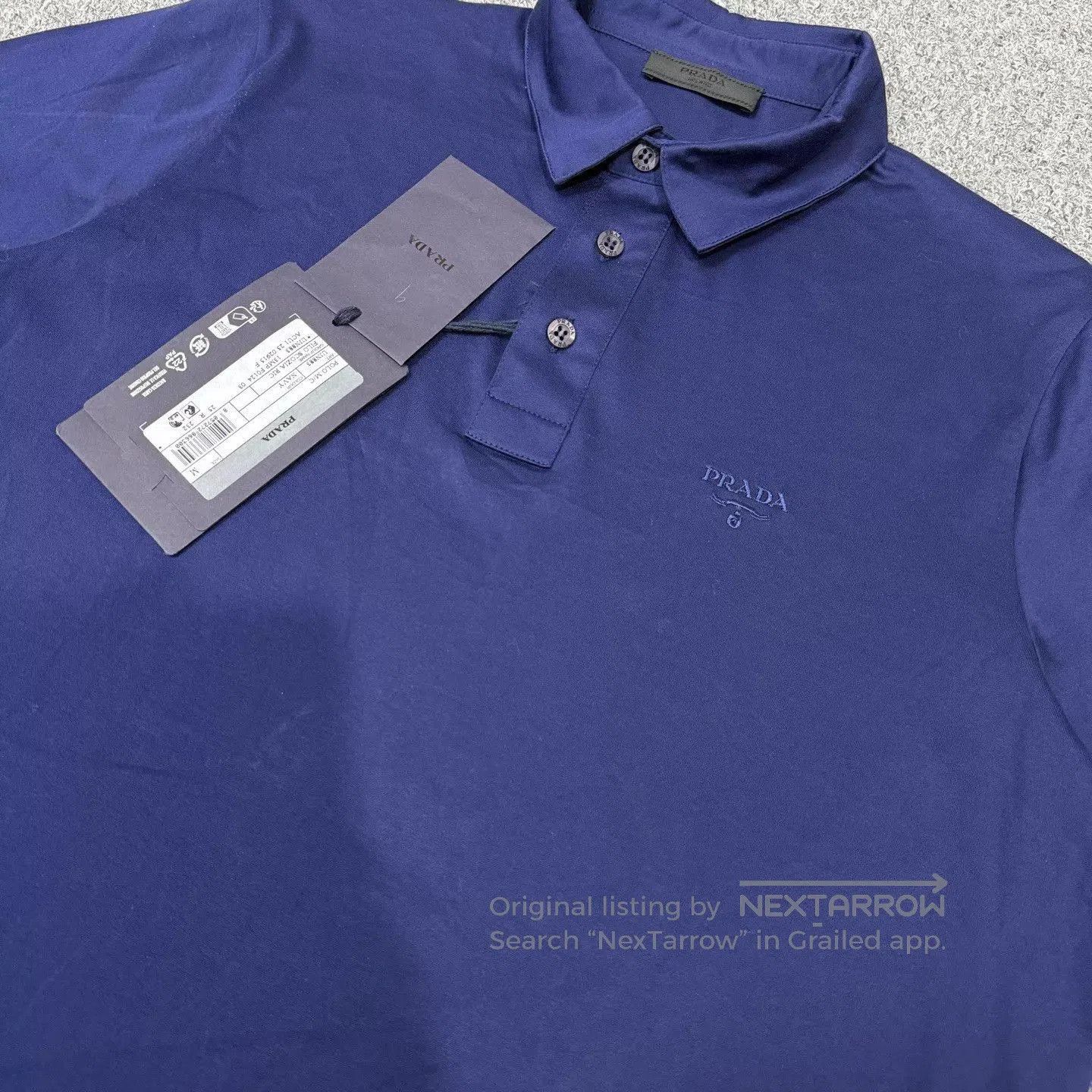 Prada Blue Short Sleeve Polo Shirt. Size US M / EU 48-50 / 2 - 4 Thumbnail