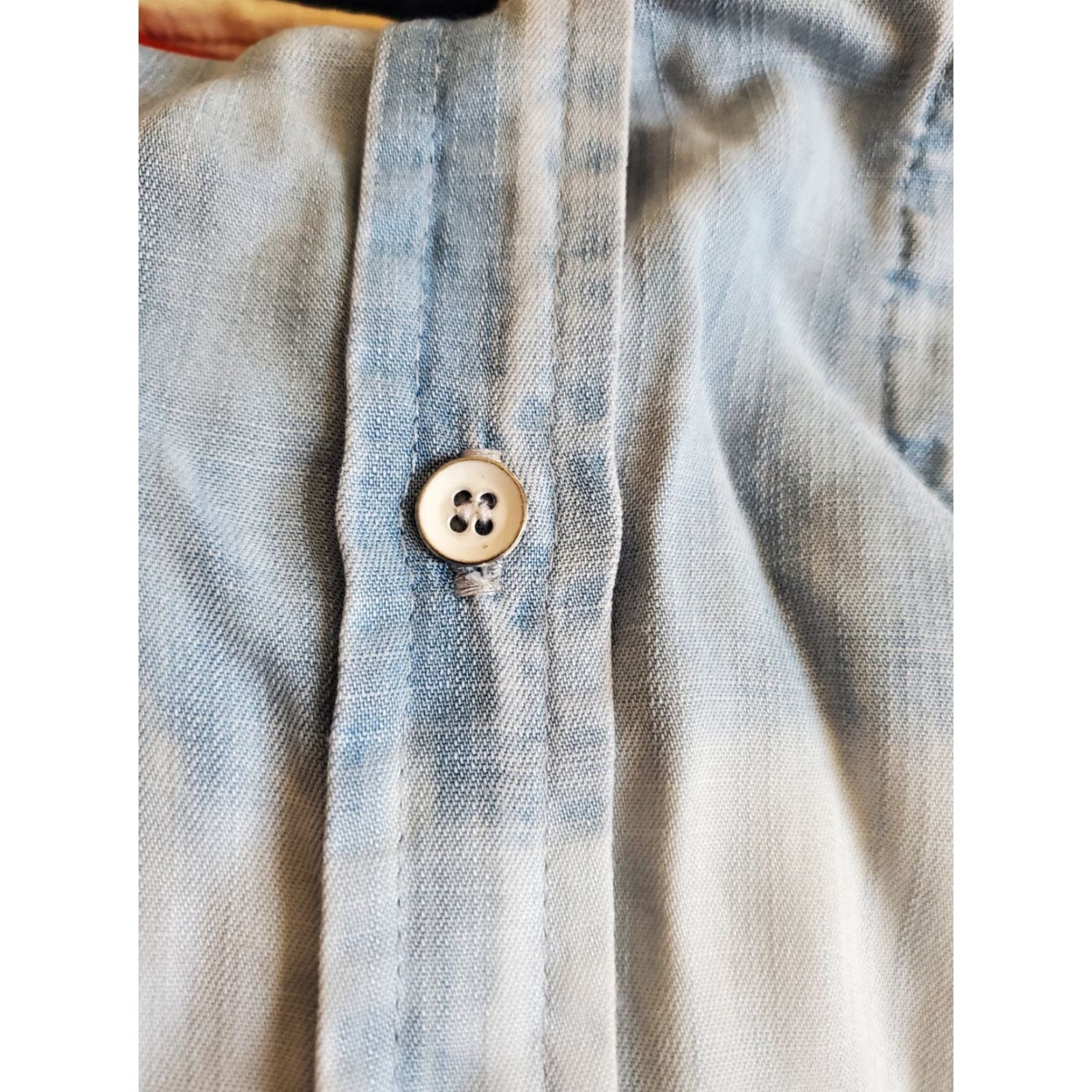 VINTAGE Bella Dahl Dip Dyed Tail Button Down Shirt Dipped SMALL Womens Shirt Multicolor Button-Up Tail Dip Dyed 90s?