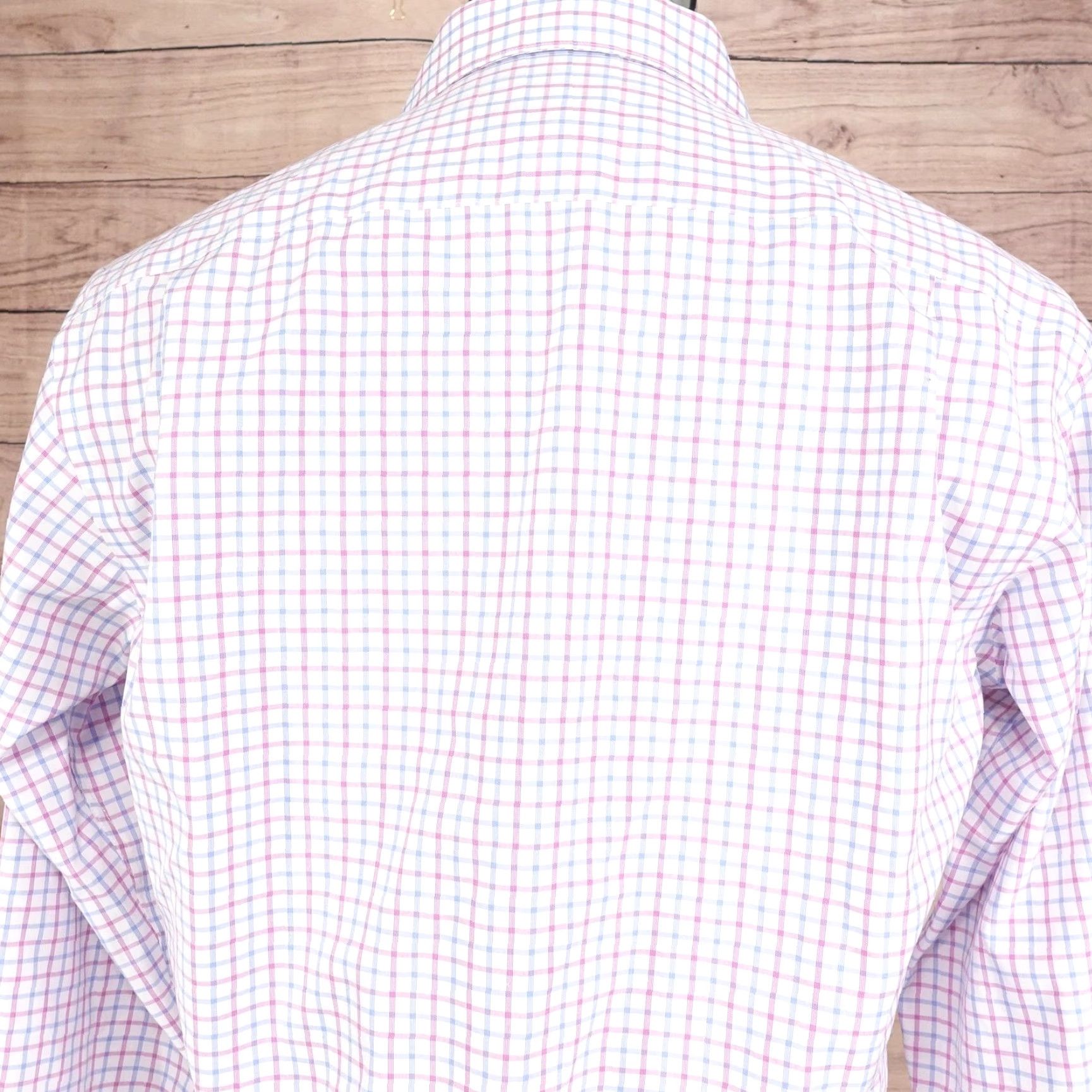 Pronto Uomo Pronto Uomo Dress Shirt Men 16/34-35 Slim Non-Iron Check Plaid Multicolor 100% Cotton Shirt Mens Size 42R - 5 Thumbnail