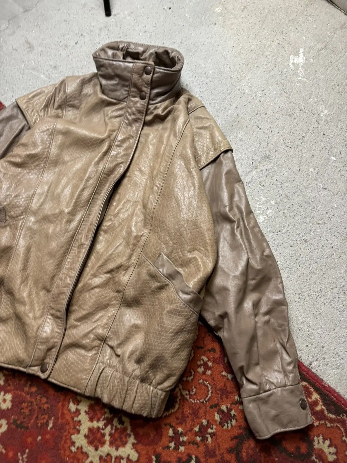 Vintage Vintage Y2K Leather Snake Skin Avantgarde Archive Jacket Size US M / EU 48-50 / 2 - 2 Thumbnail