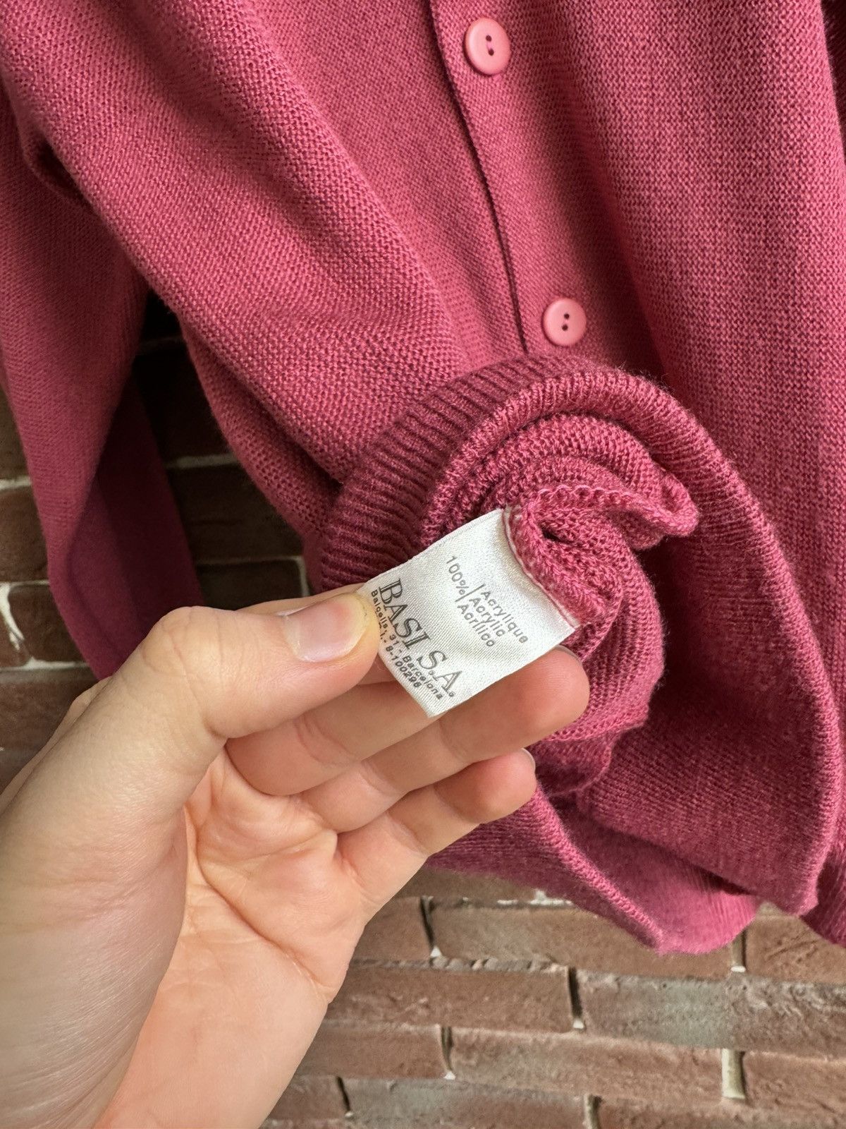 Lacoste Lacoste Vintage 80s Cardigan Sweater Pink L Classic Casual Size US L / EU 52-54 / 3 - 7 Thumbnail
