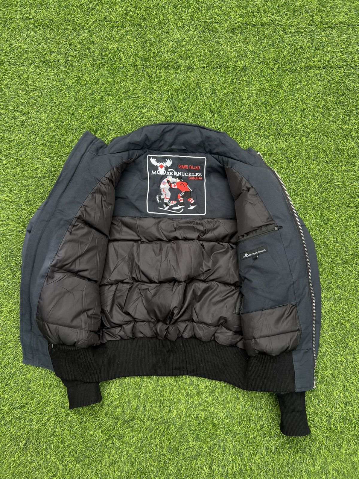 Moose Knuckles Moose Knuckles Ballistic Bomber Jacket - Navy XS/TP Size US XS / EU 42 / 0 - 8 Thumbnail