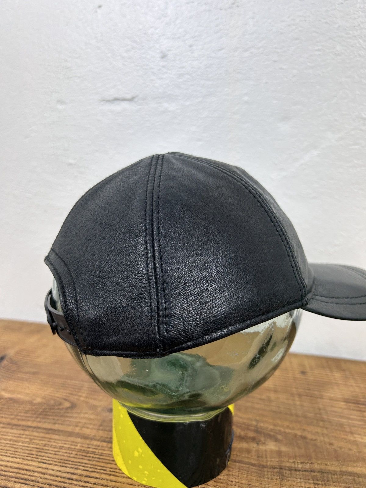 Mercedes-Benz × Vintage 90s Vintage Mercedes Benz Embroidery Retro Leather Cap Size ONE SIZE - 6 Thumbnail