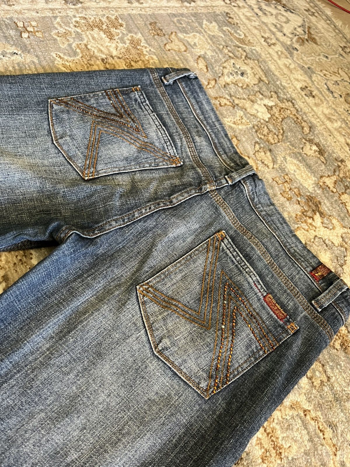 7 For All Mankind MADE IN USA 7FAM FLYNT FLAIRED JEANS 32x32 Size 32" / US 10 / IT 46 - 2 Thumbnail