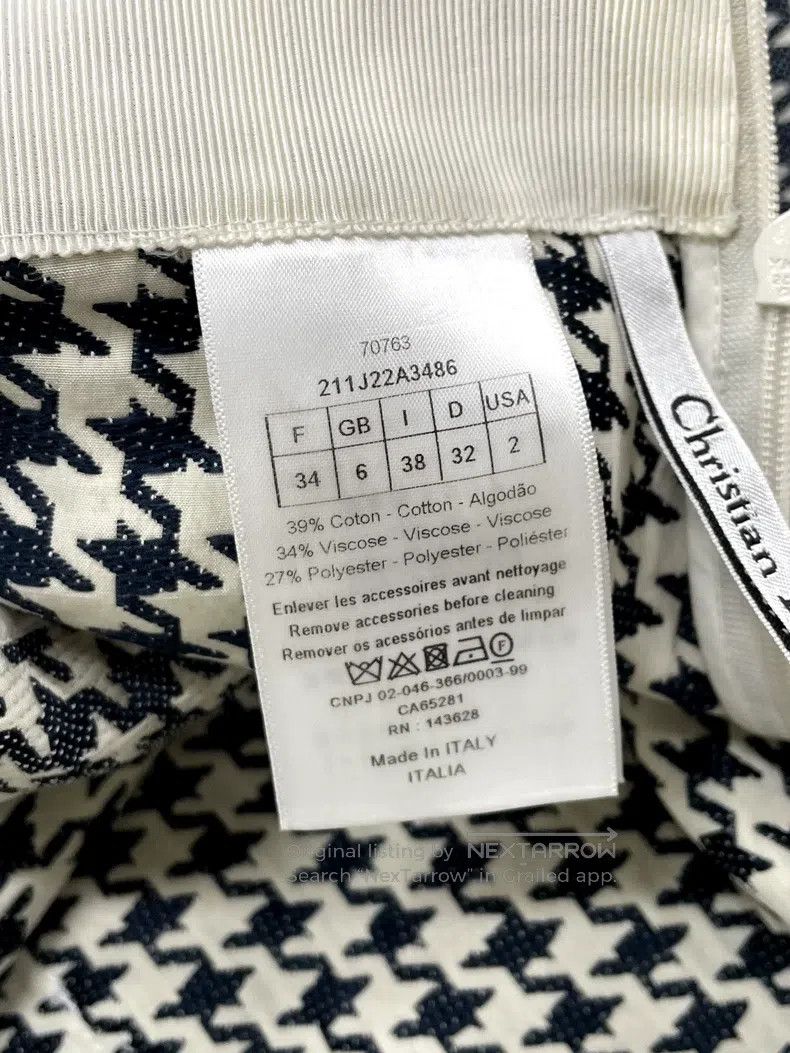 Dior Dior Black and white check skirt Size 42" / US 20 - 5 Thumbnail