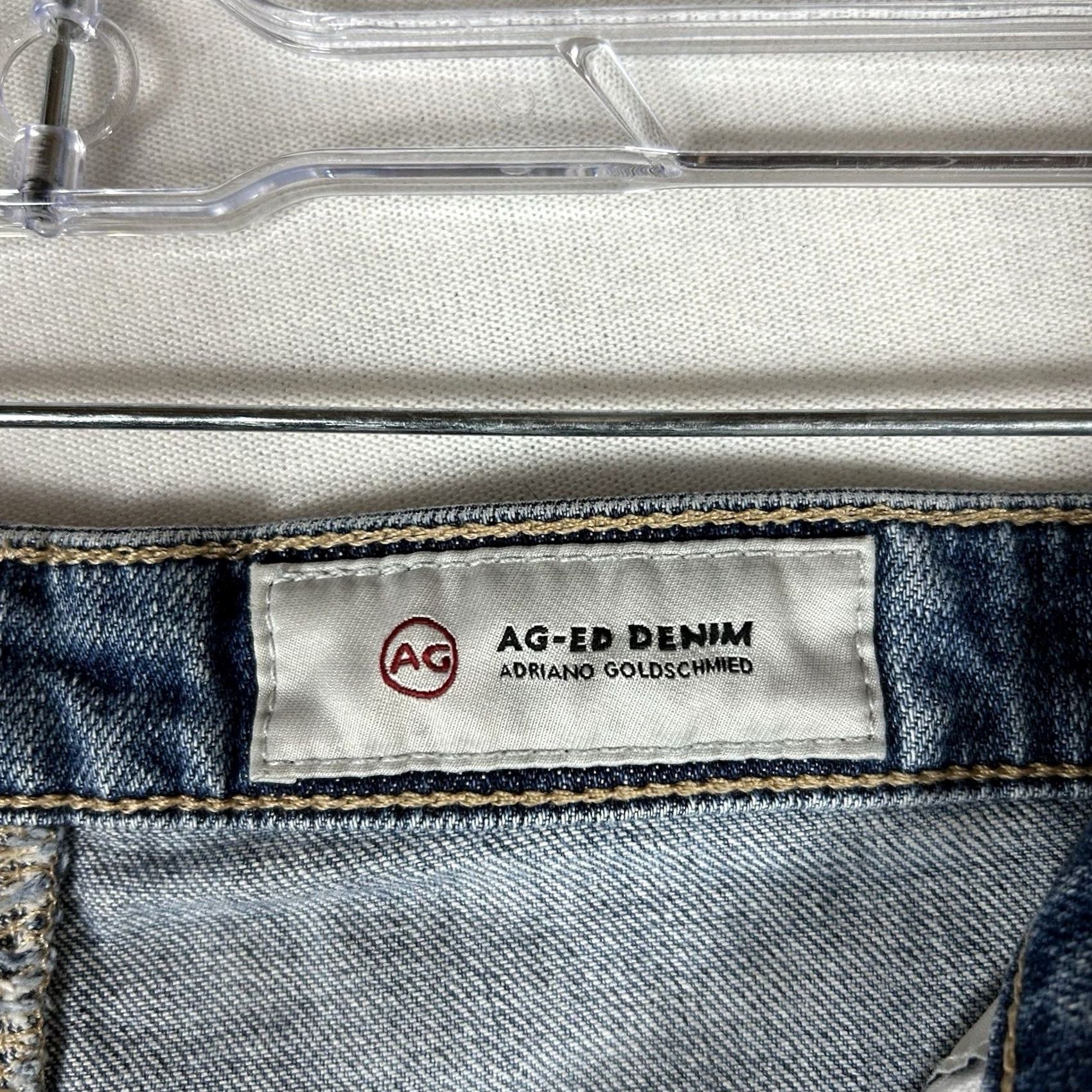 Vintage AG Adriano Goldschmied Jeans Straight Leg Womens 28R Light Wash Mid Rise USA Denim 5-Pocket Modern Classic Mens? Size 28" / US 6 / IT 42 - 5 Thumbnail