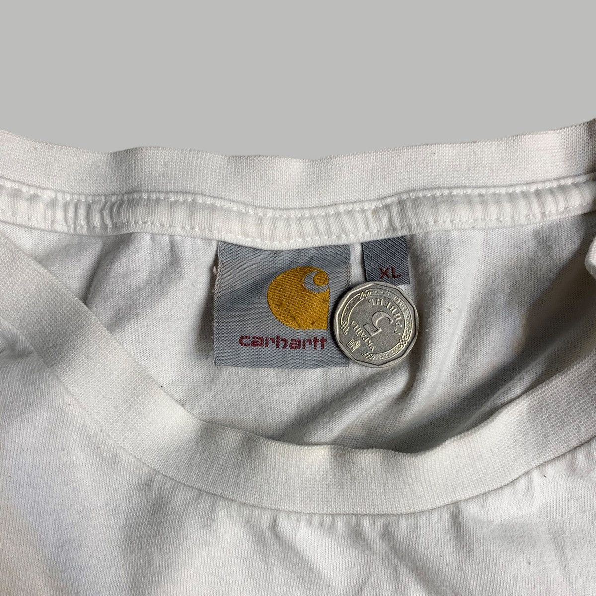 Carhartt × Vintage Vintage Carhartt big logo tee 90’s Size US XL / EU 56 / 4 - 2 Thumbnail