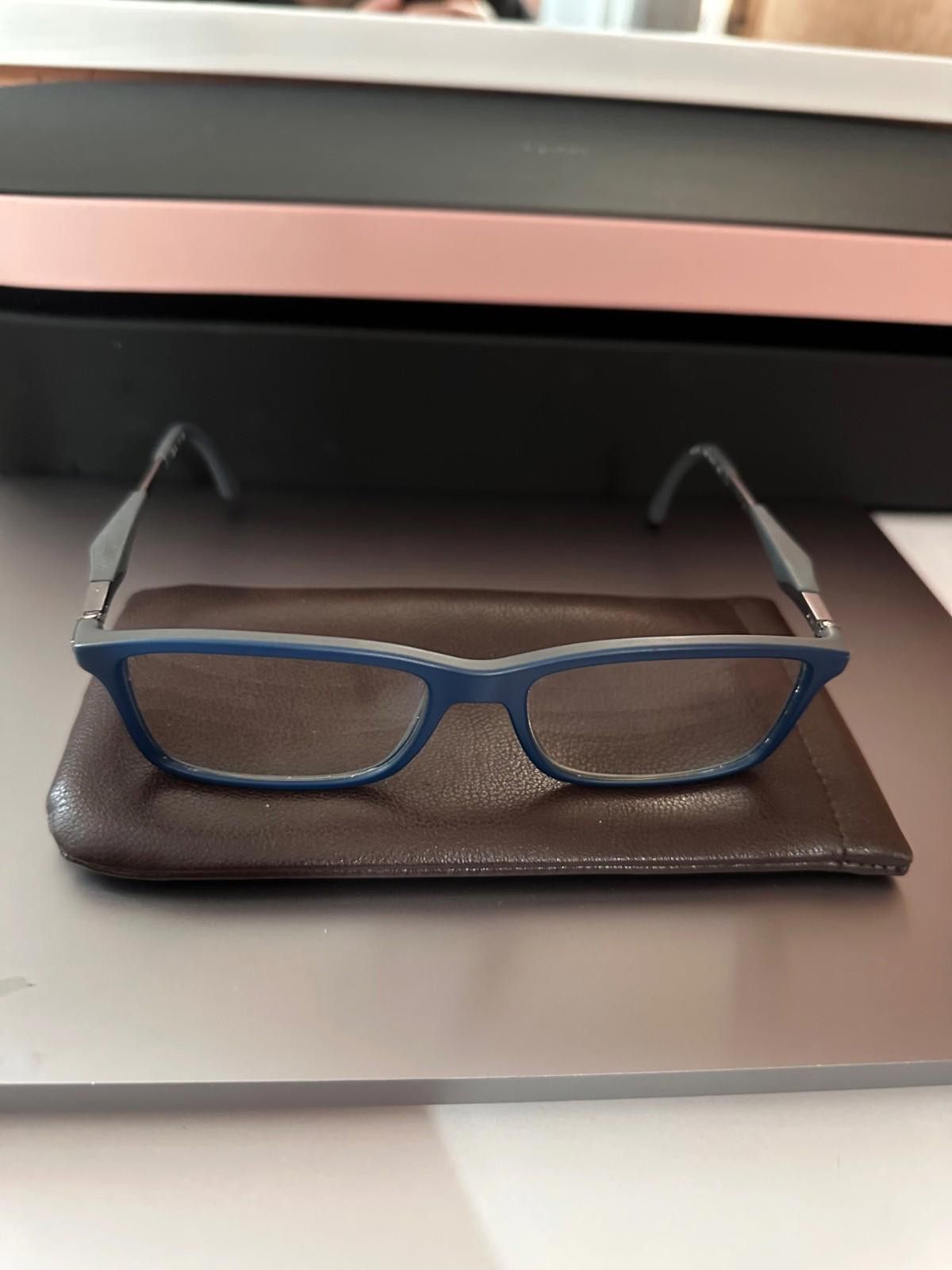 RayBan Ray Ban RB7029 5260 Mens Matte Grey/Blue Rectangle Eyeglasse Size ONE SIZE - 1 Thumbnail