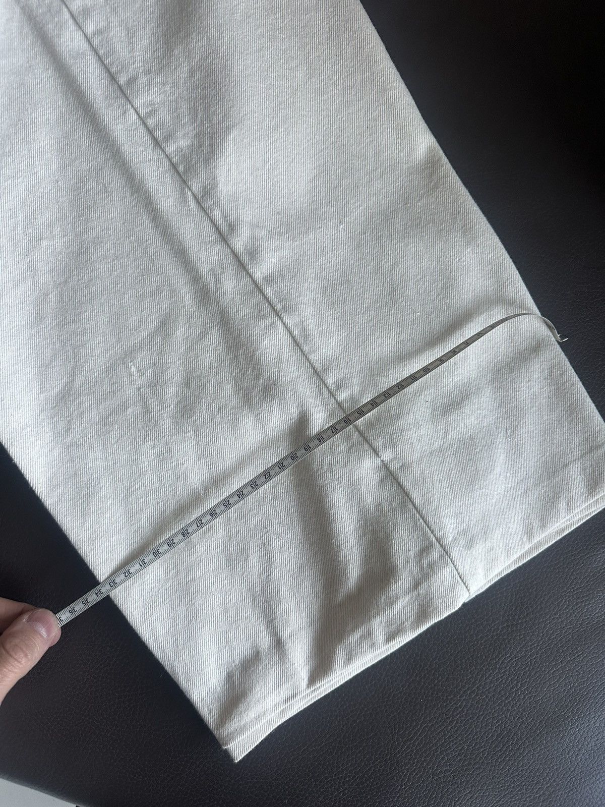 AMI Ami Paris raw canvas wide leg pants Size US 33 - 6 Thumbnail