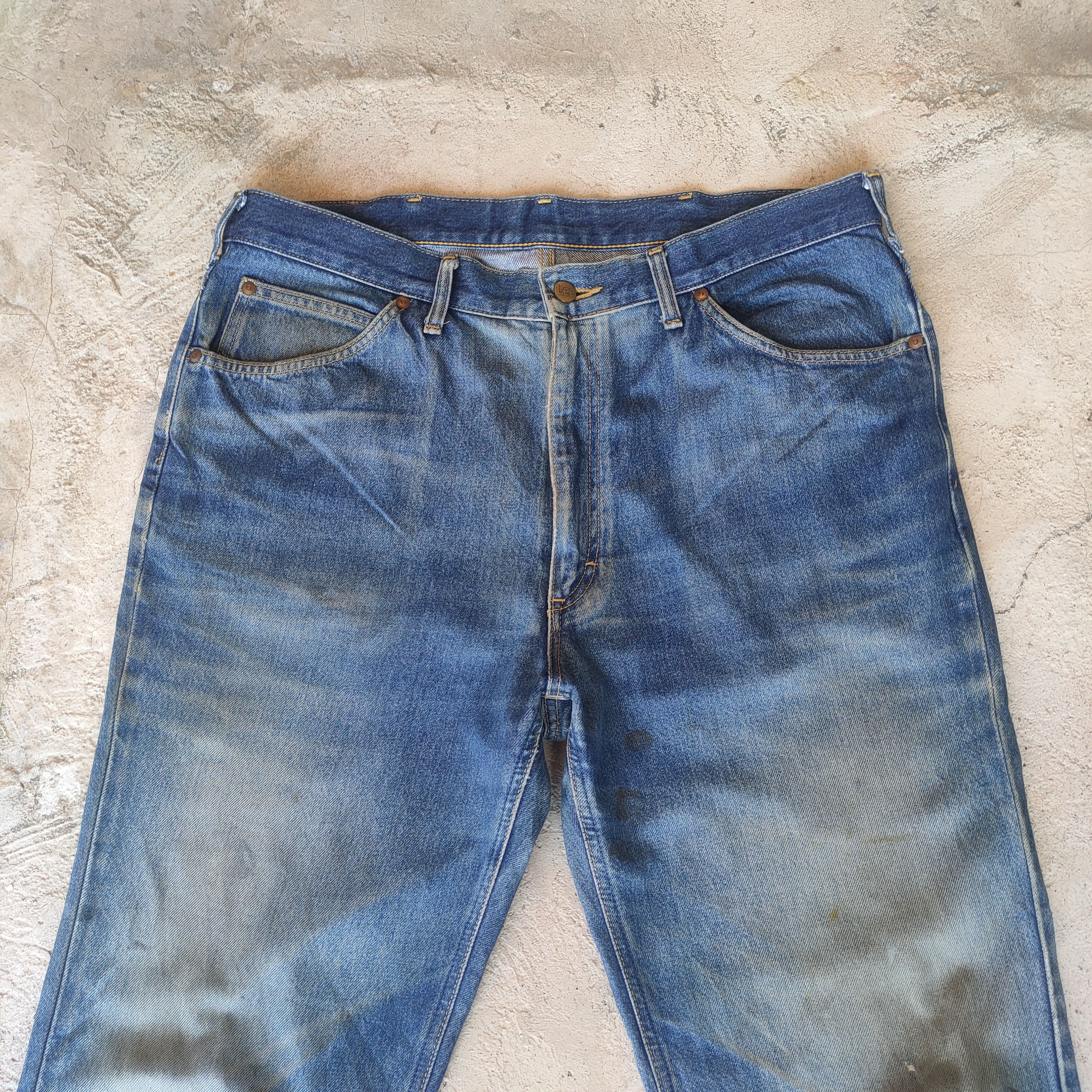 Jean × Lee W38 VINTAGE LEE FADED DISTRESSED JEAN PANTS Size US 38 / EU 54 - 3 Thumbnail