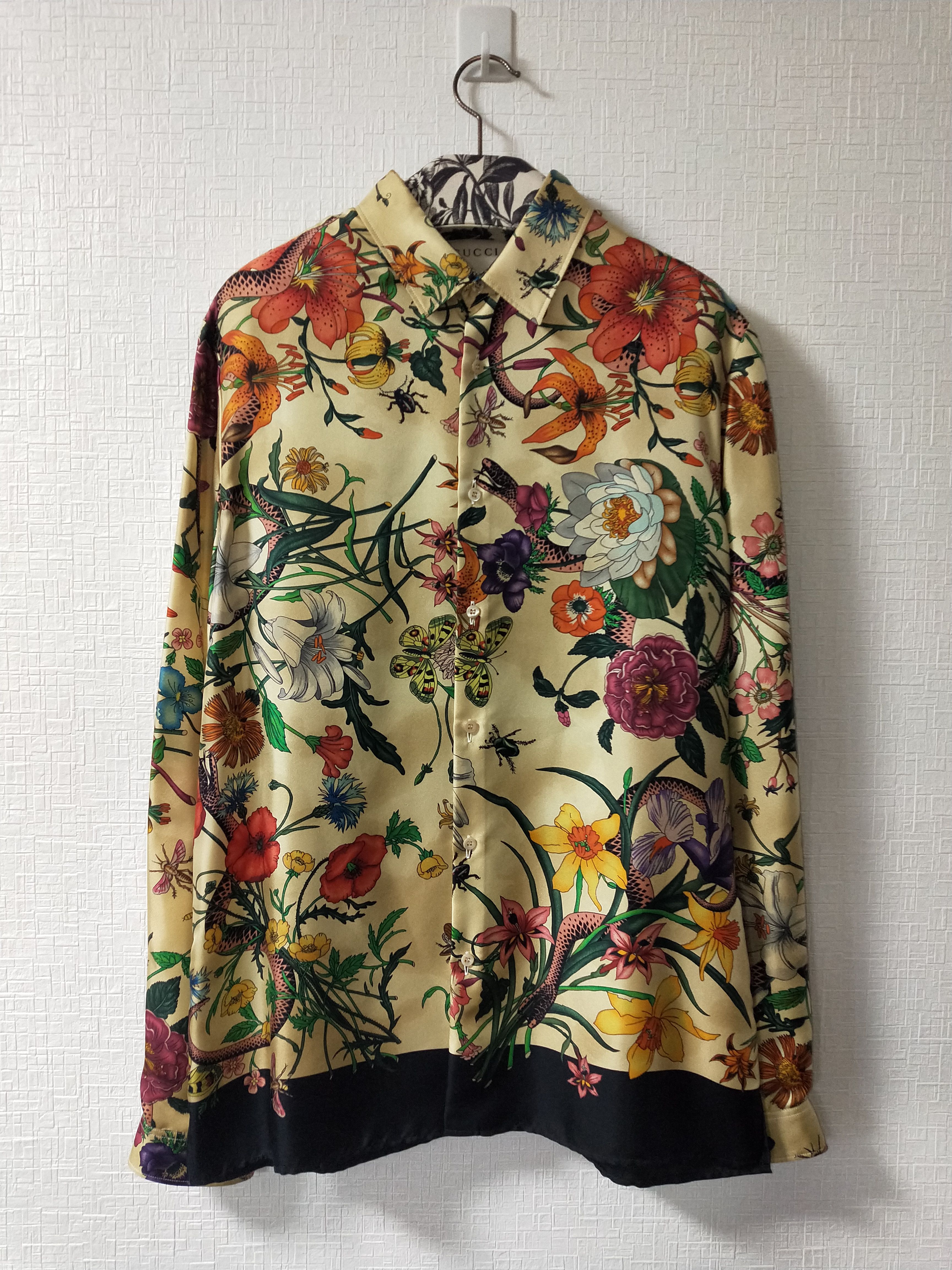 Pre-owned Gucci Flora Snake Silk Shirt In Multicolor