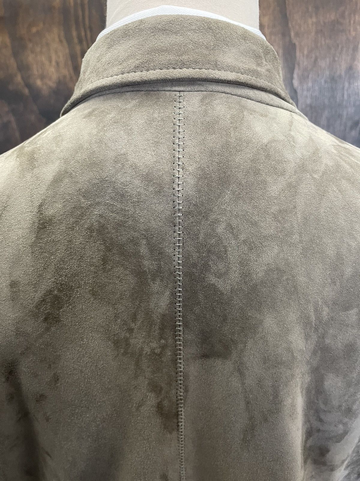 John Varvatos Butter Soft Goat Suede Jacket Size 46R - 7 Thumbnail