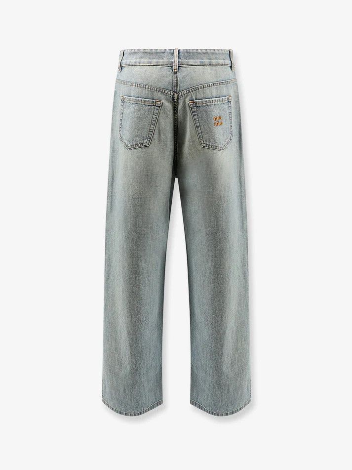 Miu Miu Miu Miu High-Rise Chambray Loose Fit Denim Jeans - NWT Size 26" / US 2 / IT 38 - 2 Thumbnail