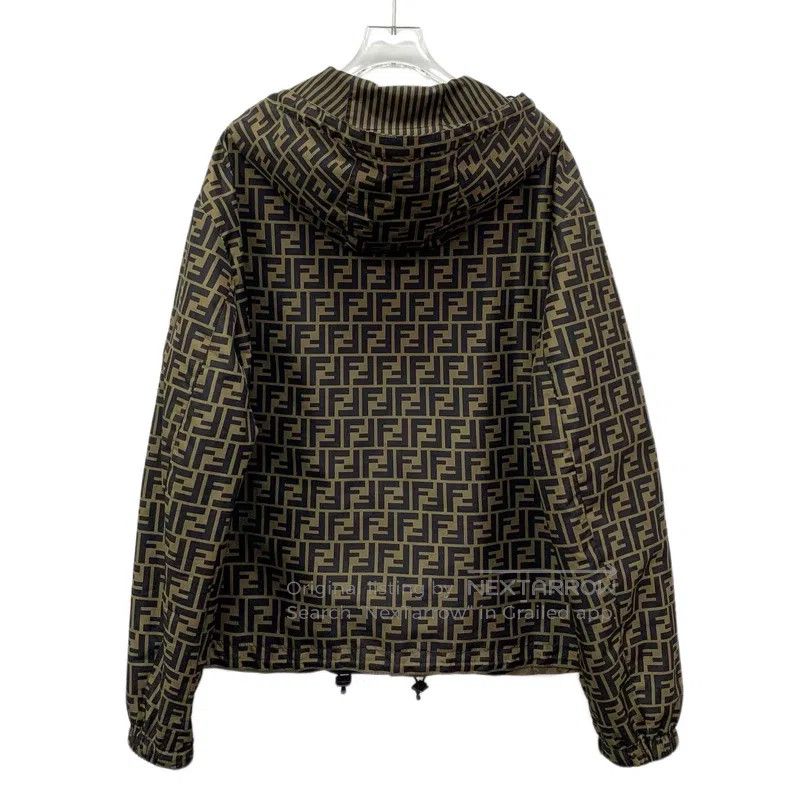 Fendi Fendi 23 model dark brown logo all-over print slanted stri Size US L / EU 52-54 / 3 - 4 Thumbnail
