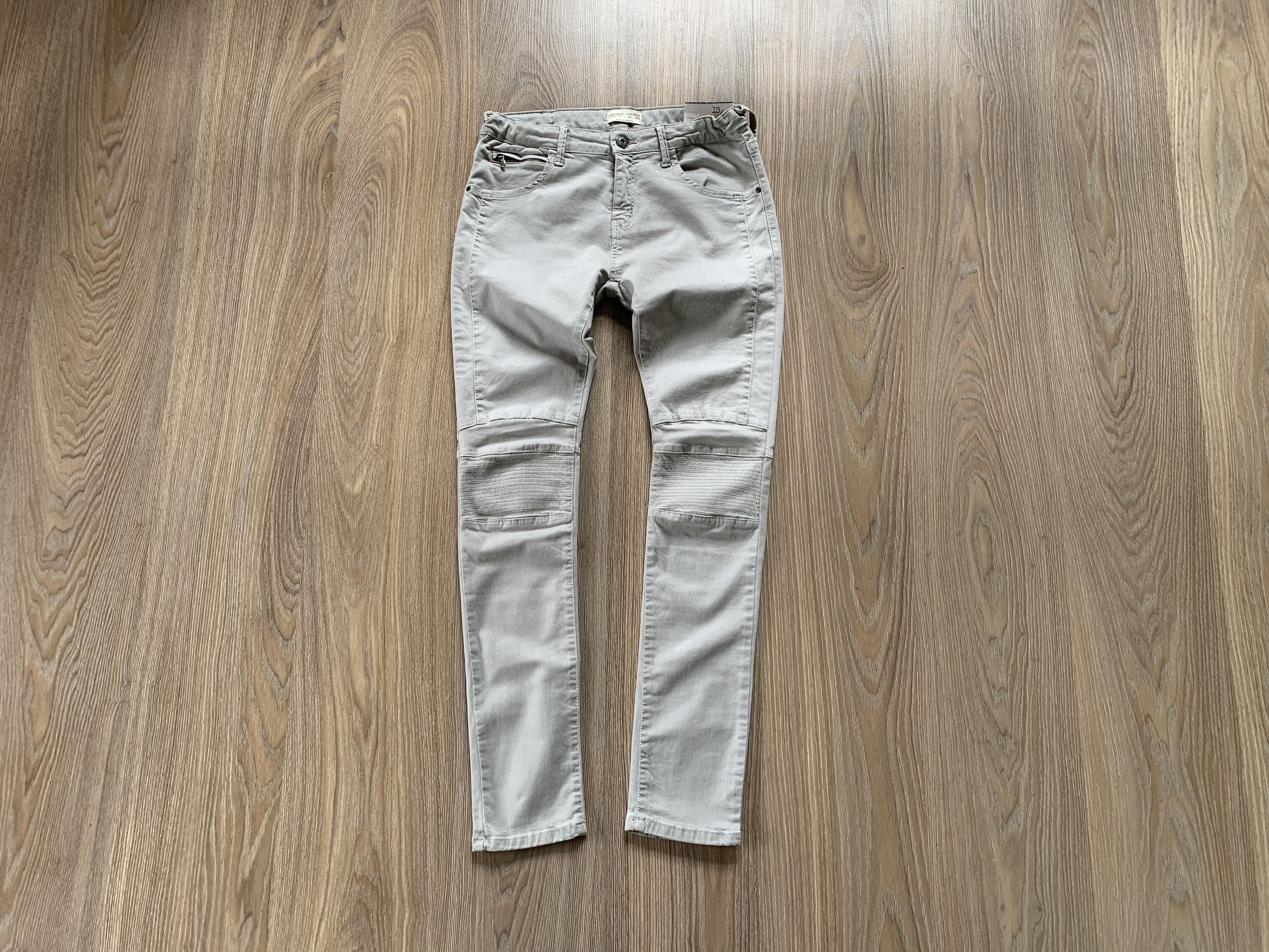 Designer × Zara New Zara Boys Colection Biker Denim Grey Jeans Size US 26 / EU 42 - 1 Thumbnail