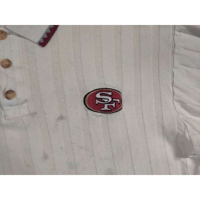 NFL San Francisco 49ers Shirt Adult Mens XL White Red Embroider Size US XL / EU 56 / 4 - 9 Thumbnail