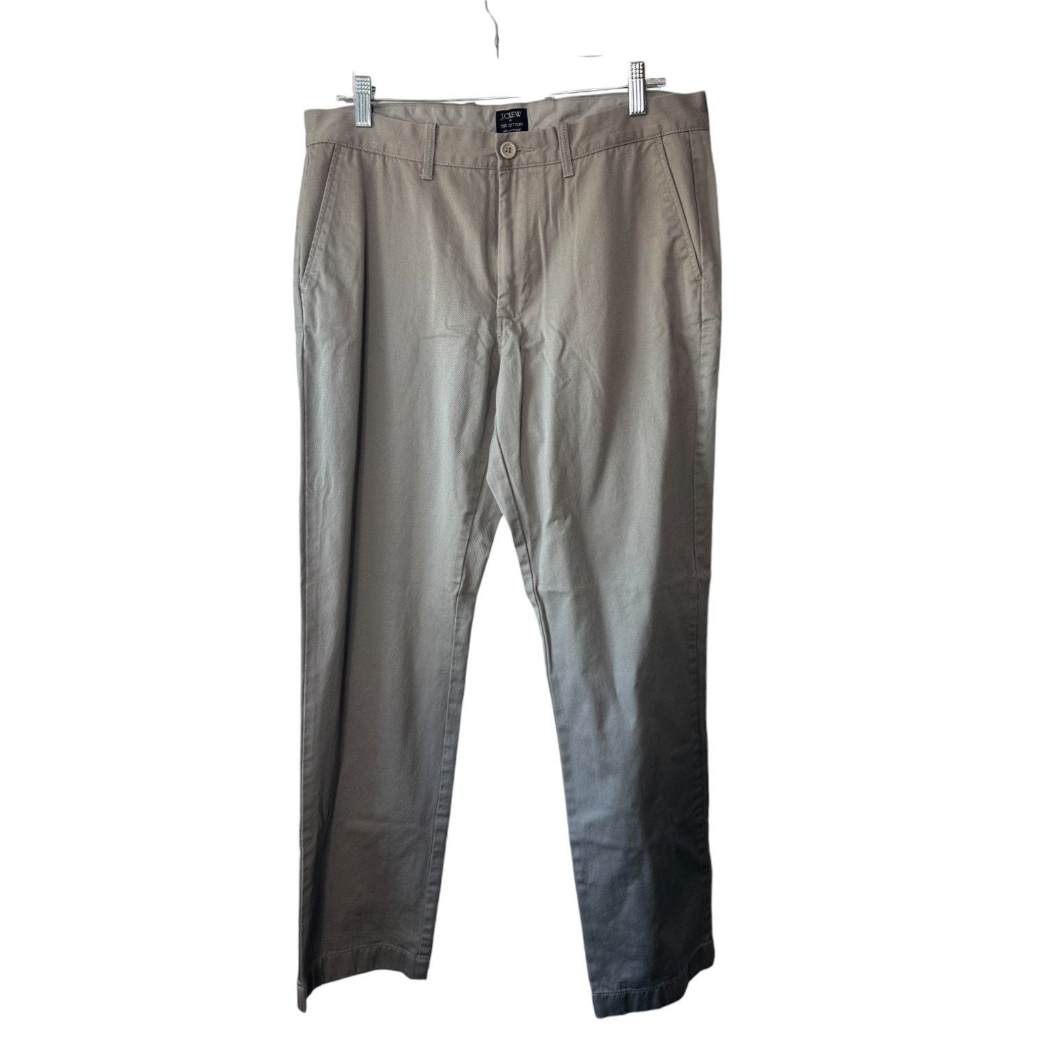 J.Crew J. Crew The Sutton Gray Flat Front Pants Men's 33x32 Size US 33 - 1 Thumbnail