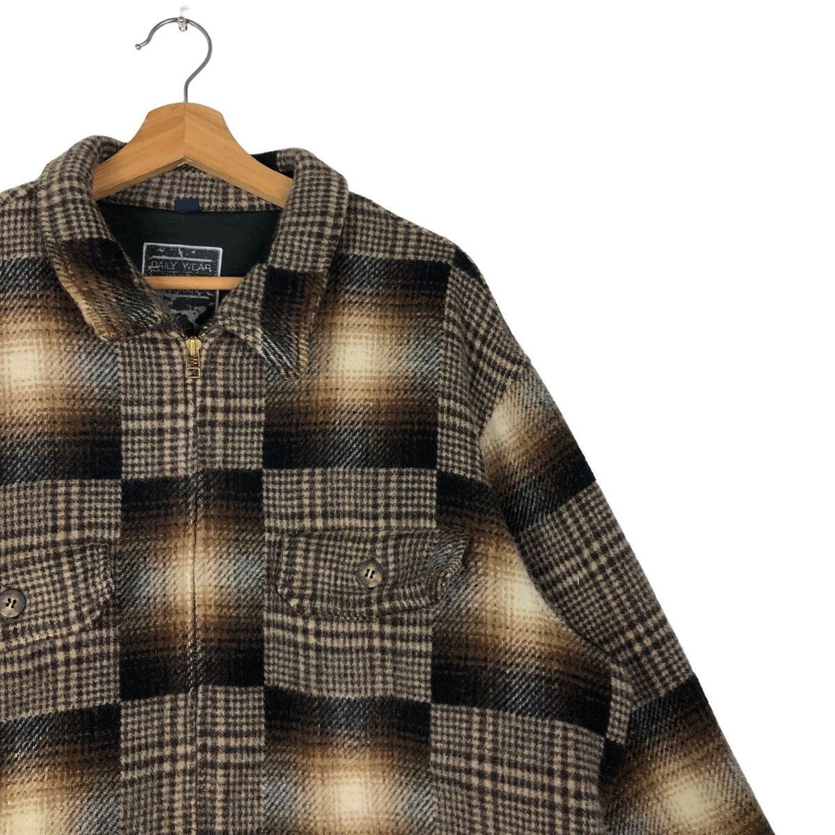 Flannel 🔥90s Vintage Bomber Wool Jacket Daily Wear Works Japan Made Size US L / EU 52-54 / 3 - 5 Thumbnail