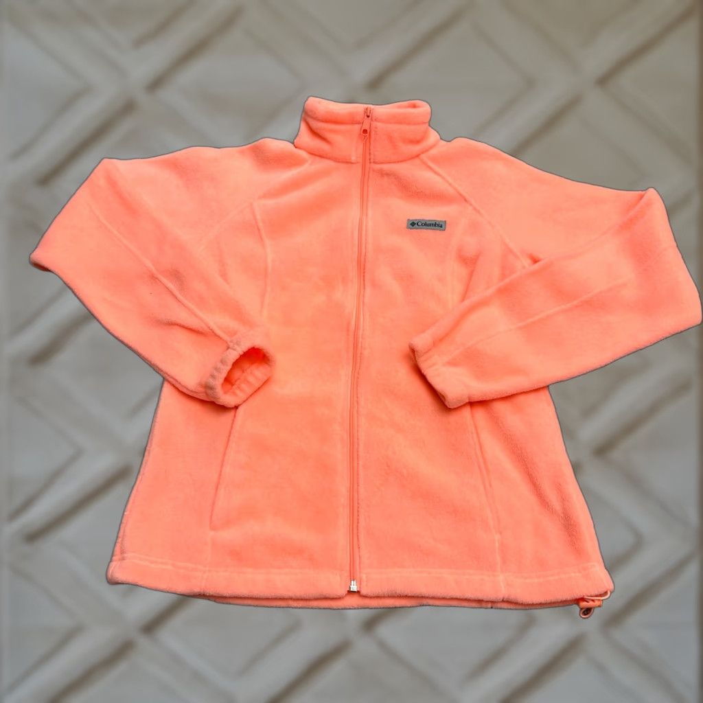 Vintage Columbia Benton Springs Fleece Jacket Womens Medium Orange Full Zip Outdoor Hike Size M / US 6-8 / IT 42-44 - 1 Thumbnail