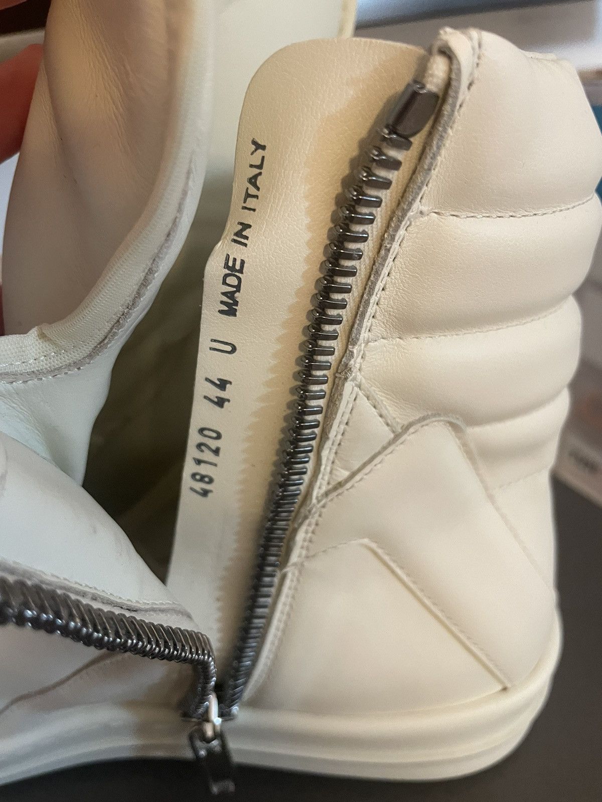 Rick Owens Rick Owens Milk Geobasket - Size 44 Size US 11 / EU 44 - 6 Thumbnail