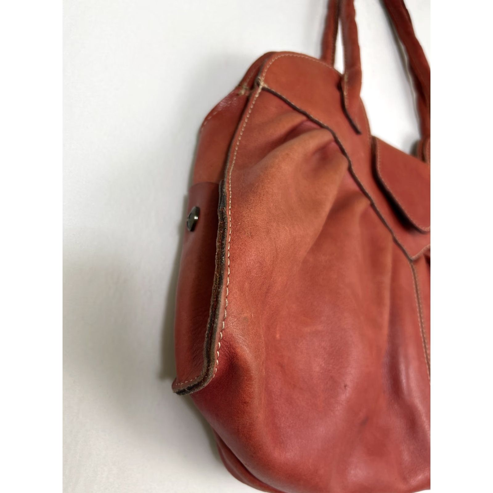 Patricia Nash VINTAGE Patricia Nash Satchel/Top Handle Bag Women Dusky Red Leather Lione 18x11 Brown Lining Size ONE SIZE - 2 Thumbnail