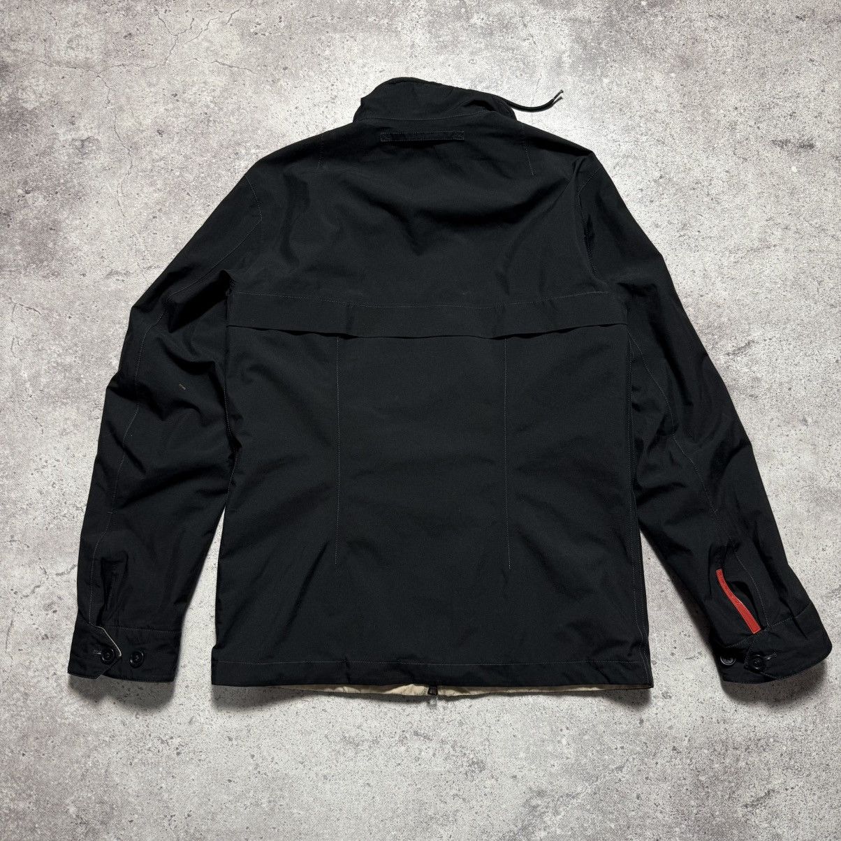 Prada Red Tab Reversible Gore Tex Black/Beige Nylon Jacket