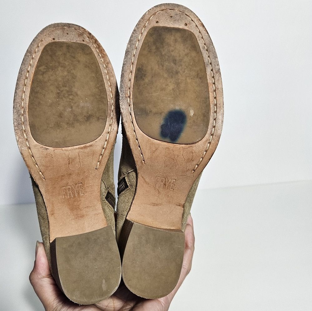 Frye FRYE Tan Suede Studded Nora Side Zip Booties Size US 6 / IT 36 - 7 Thumbnail