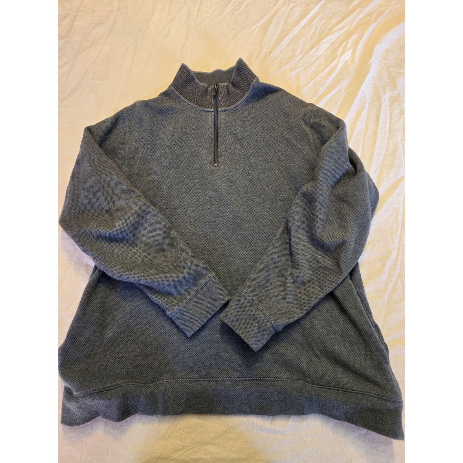 Cole Haan Cole Haan Men's Grey Quarter Zip Longsleeve Size Large Size US L / EU 52-54 / 3 - 1 Thumbnail