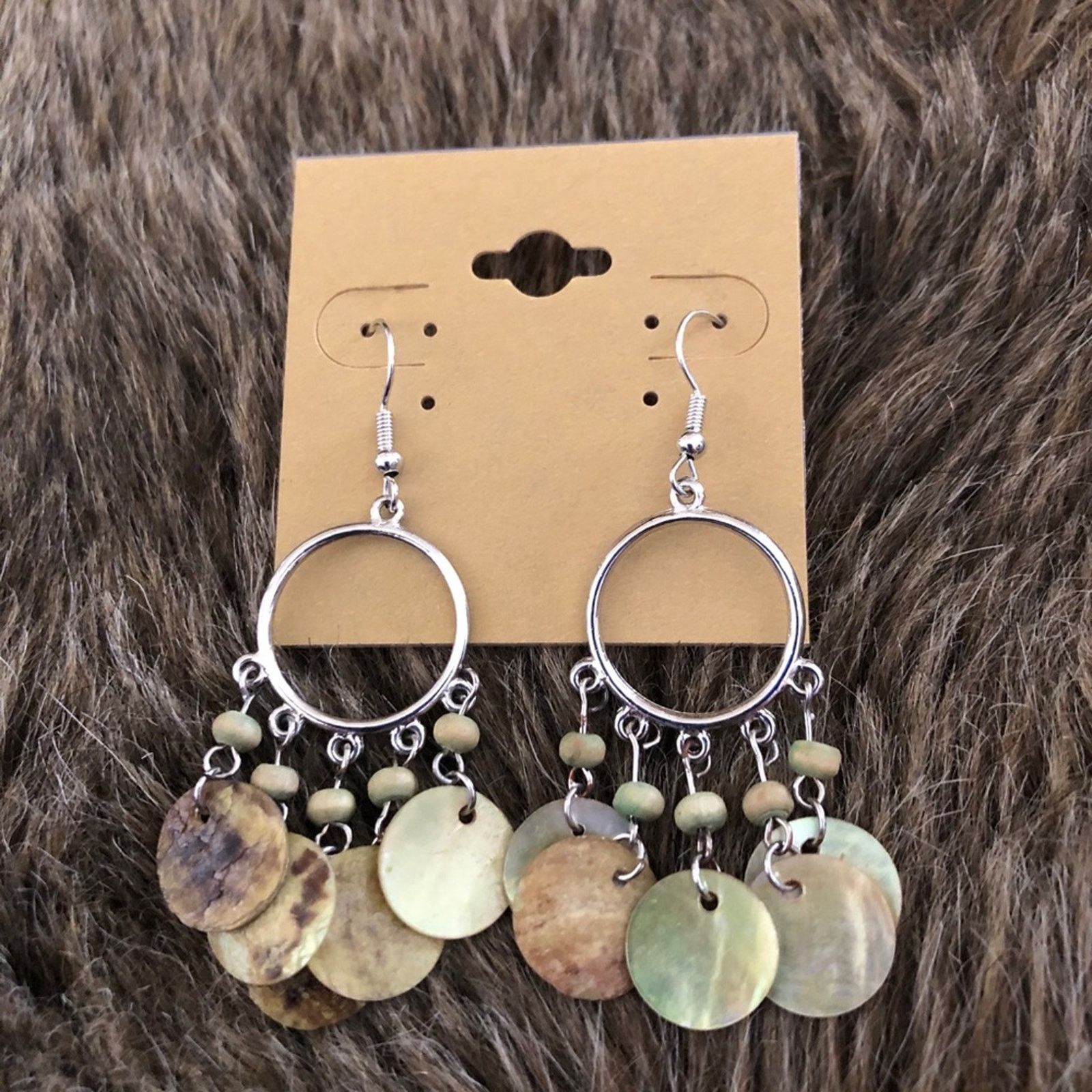 Vintage Vintage repurpose natural shell earrings Size ONE SIZE - 2 Thumbnail