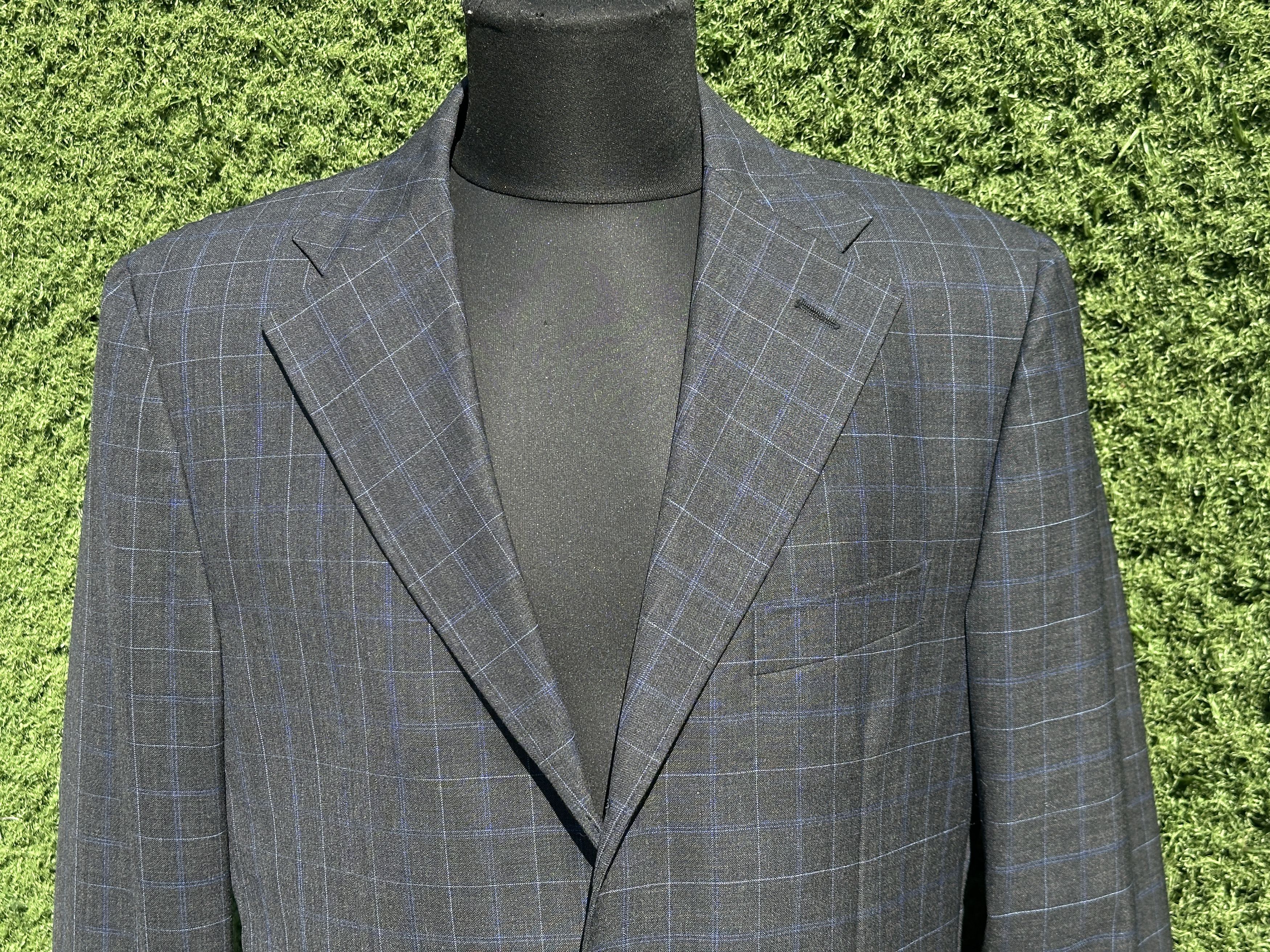Corneliani Corneliani CC Collection Wool Blue Suit Jacket 52 7R Size 52R - 4 Thumbnail