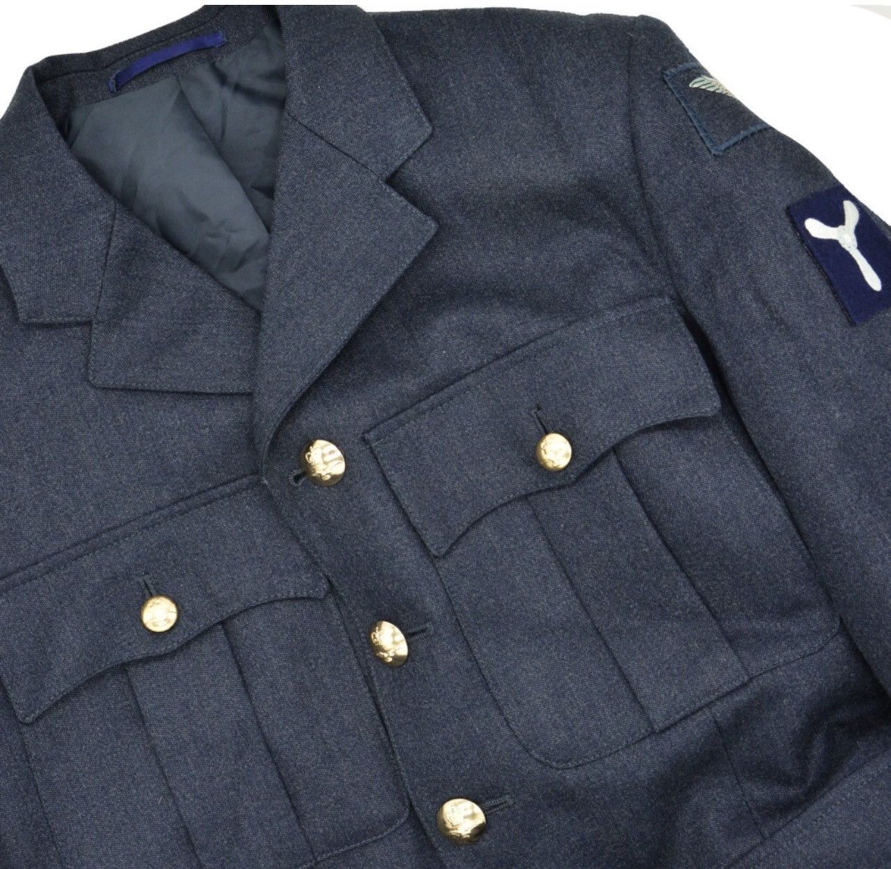 Vintage Vintage RAF Military Jacket – Navy Wool – Size 40R Size 40R - 3 Thumbnail