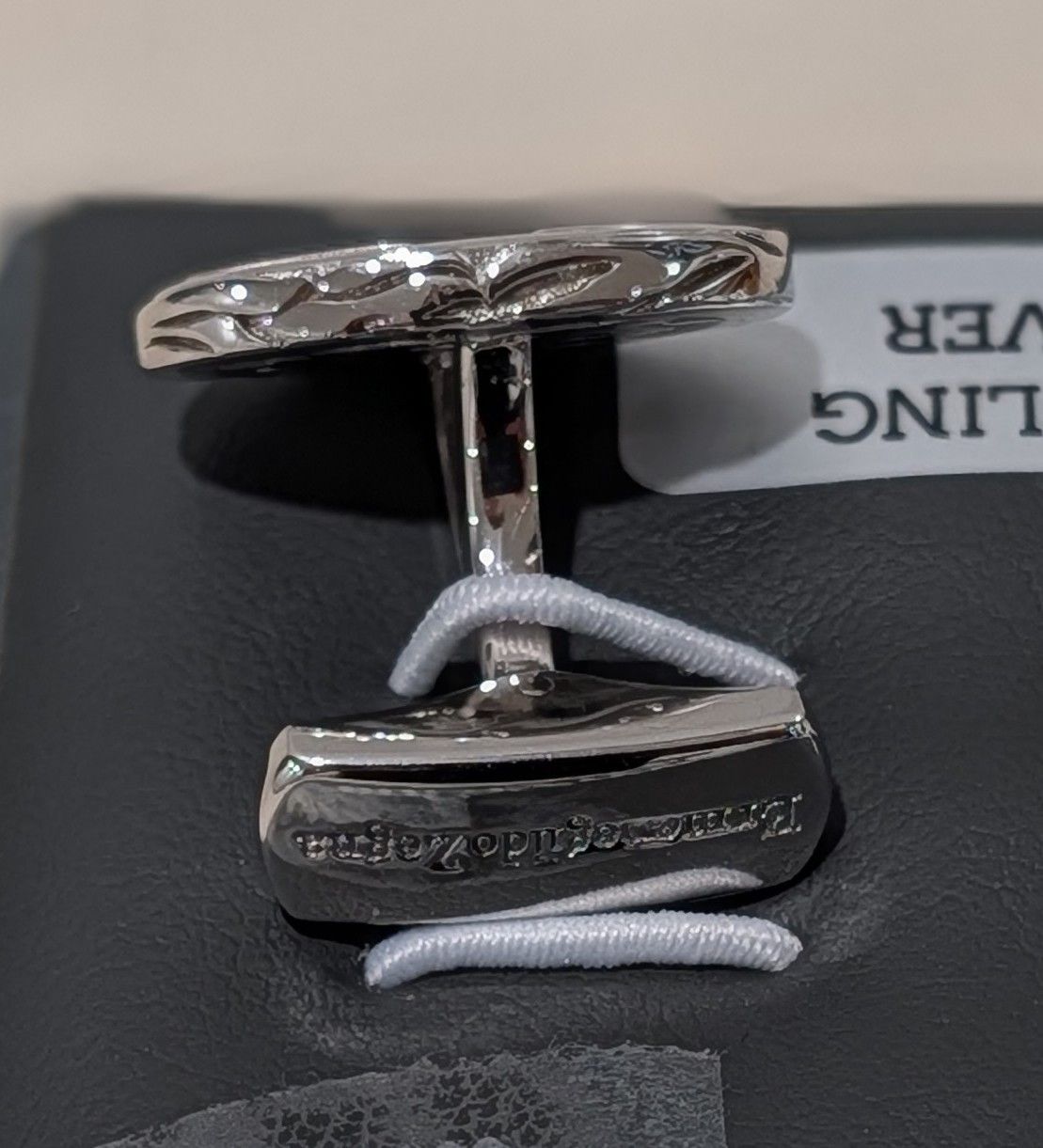 Ermenegildo Zegna Ermenegildo Zegna Sterling Silver Patterned Round Cufflinks Size ONE SIZE - 4 Thumbnail