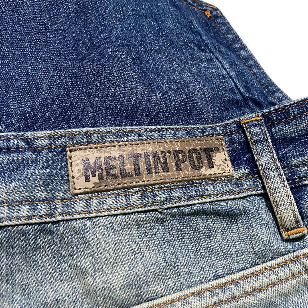 Other Meltin pot distressed denim overall shorts Size 28" / US 6 / IT 42 - 8 Thumbnail