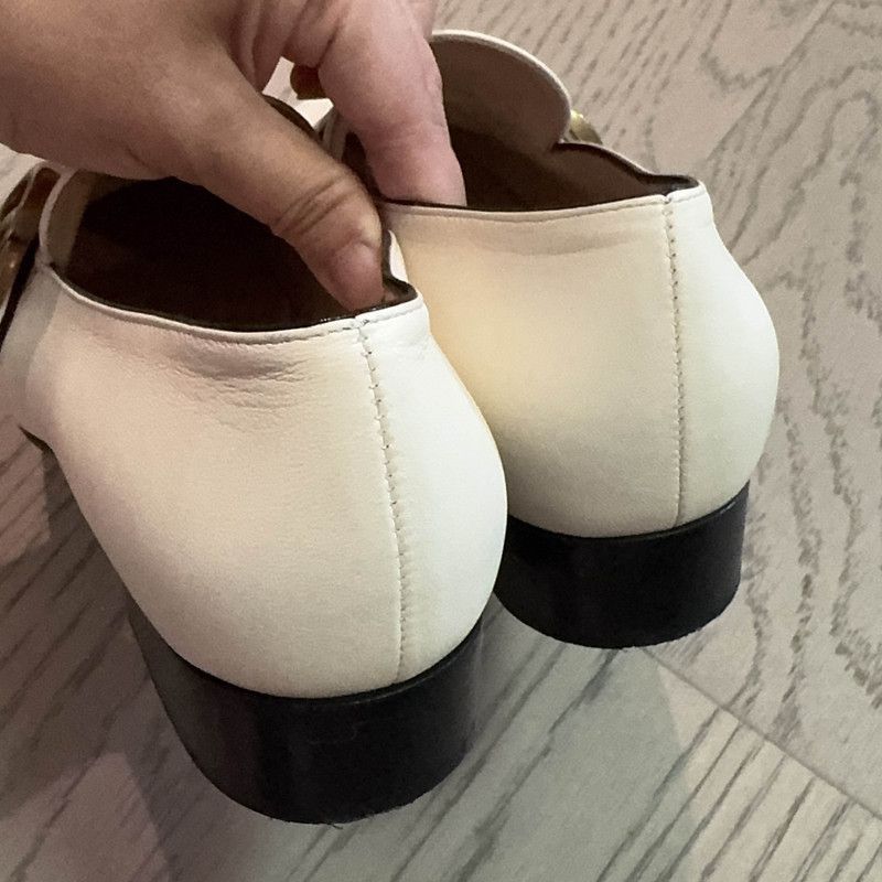 Gucci Gucci White Leather Double G Block Heels -2508 Size US 6.5 / IT 36.5 - 9 Thumbnail