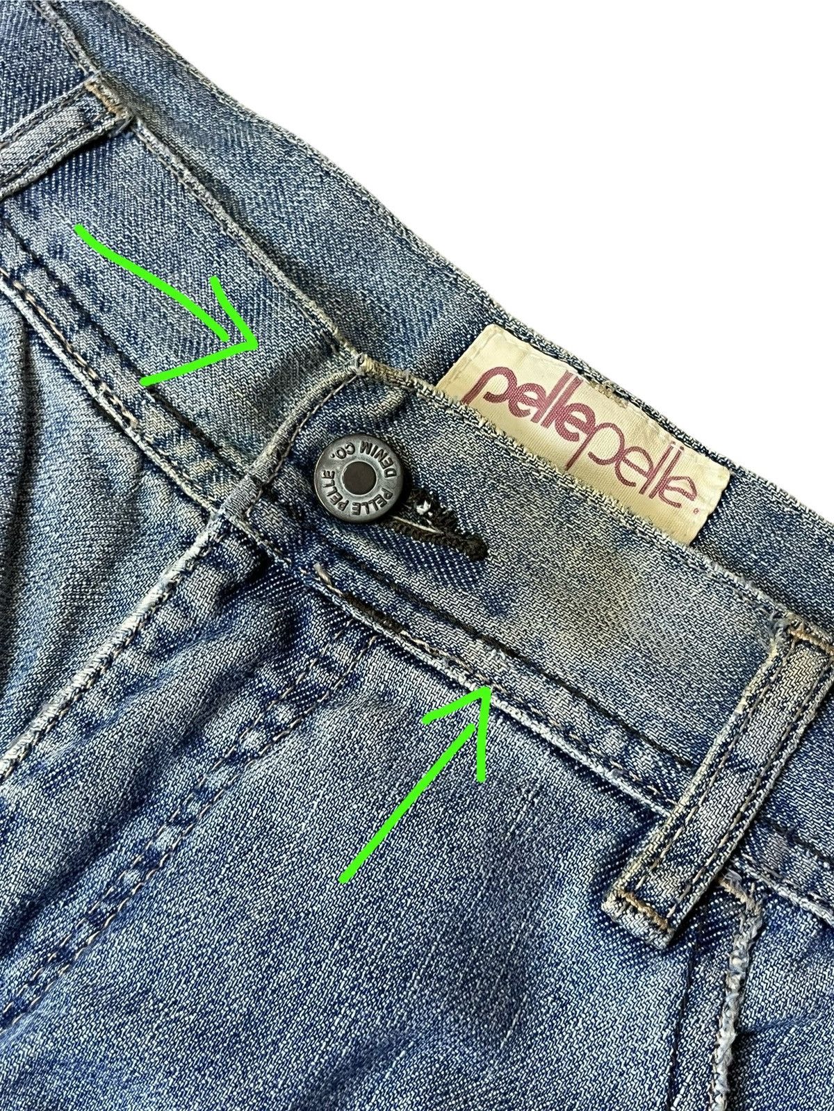Marc Buchanan BAGGY🔥PELLE PELLE MARC BUCHANAN lot 0002 dirty baggy jeans Size US 37 - 8 Thumbnail