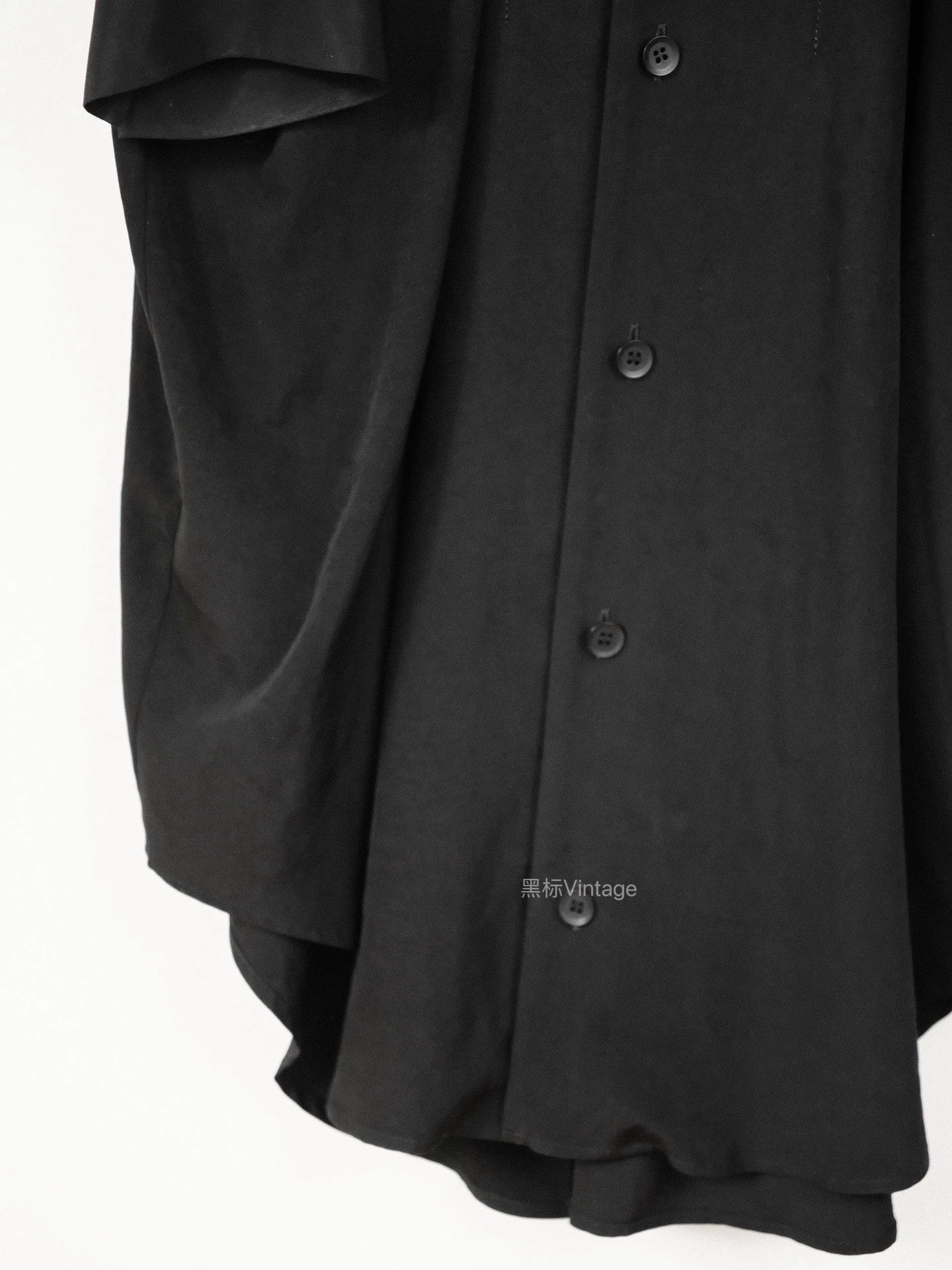 Yohji Yamamoto Yohji Yamamoto Vtg Triacetate Epaulet Shirtdress 9/10 Size XS / US 0-2 / IT 36-38 - 5 Thumbnail