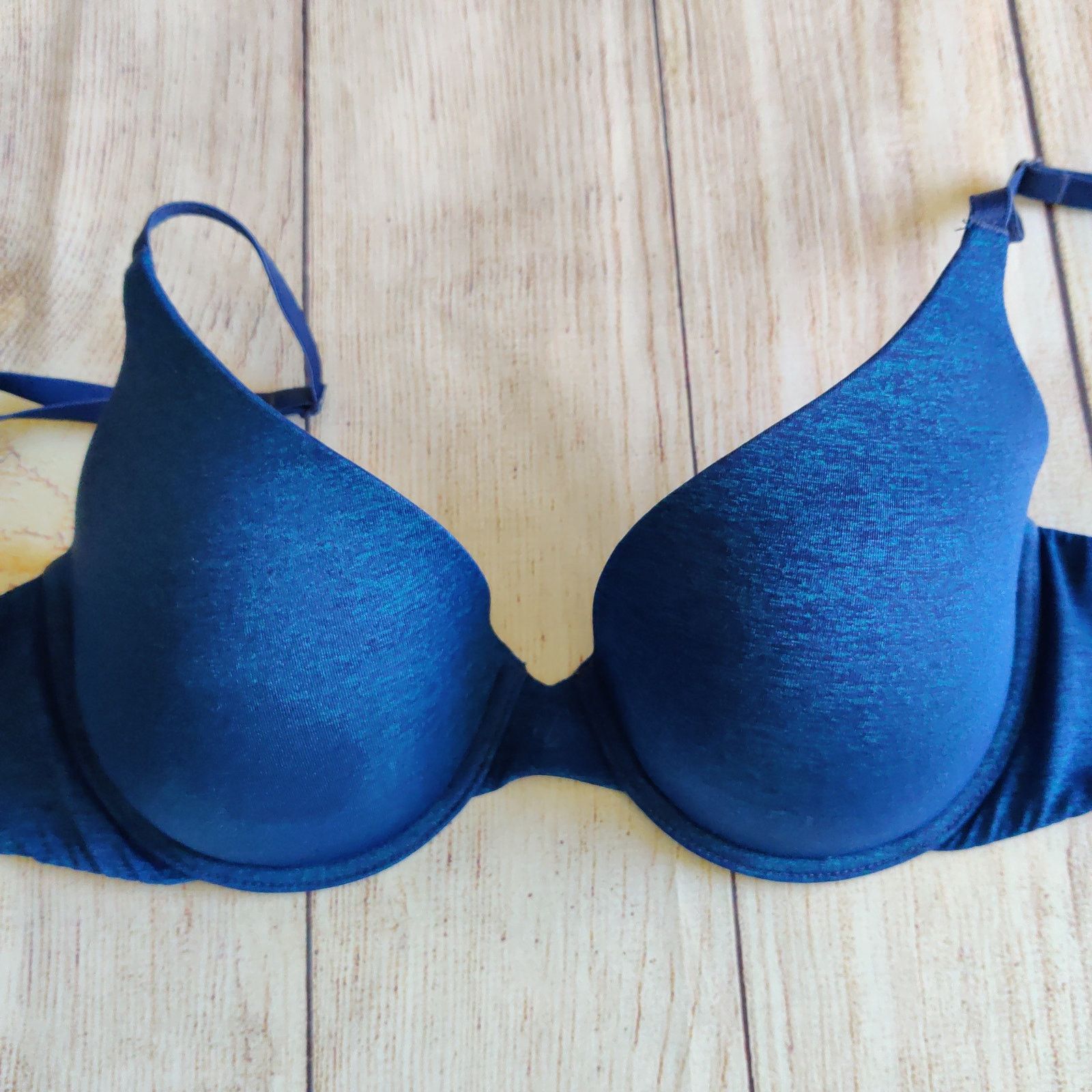 Victoria's Secret Victoria's Secret Uplift Semi Demi Bra blue sz 32D Size ONE SIZE - 7 Thumbnail