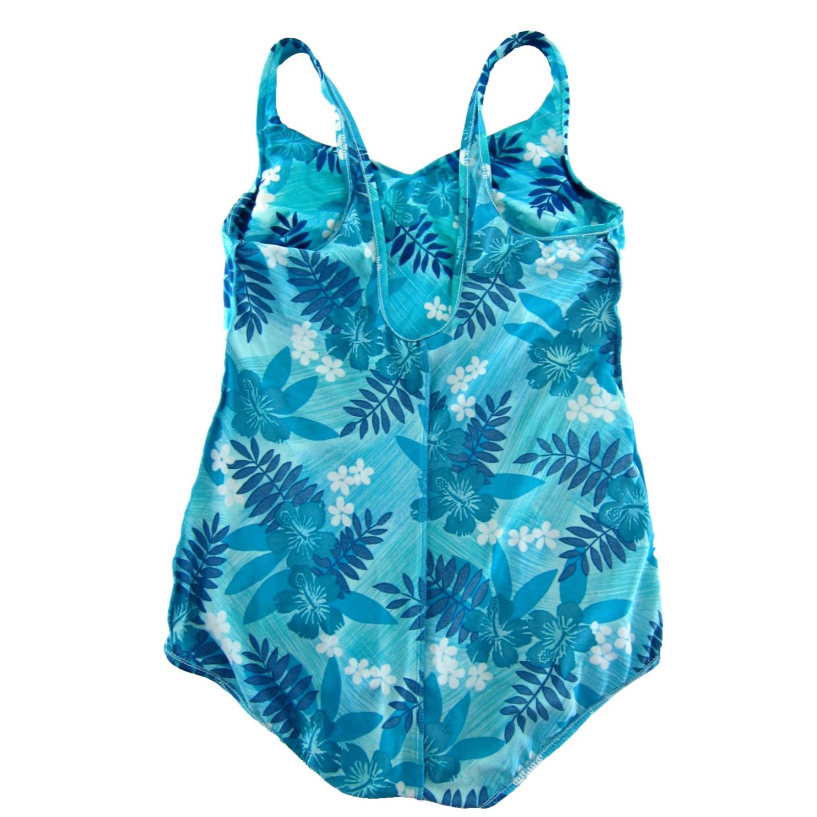 Vintage VINTAGE Maxine of Hollywood Blue White Tropical Floral Modest Swimsuit Dress 20W Size 3XL / US 20-22 - 5 Thumbnail