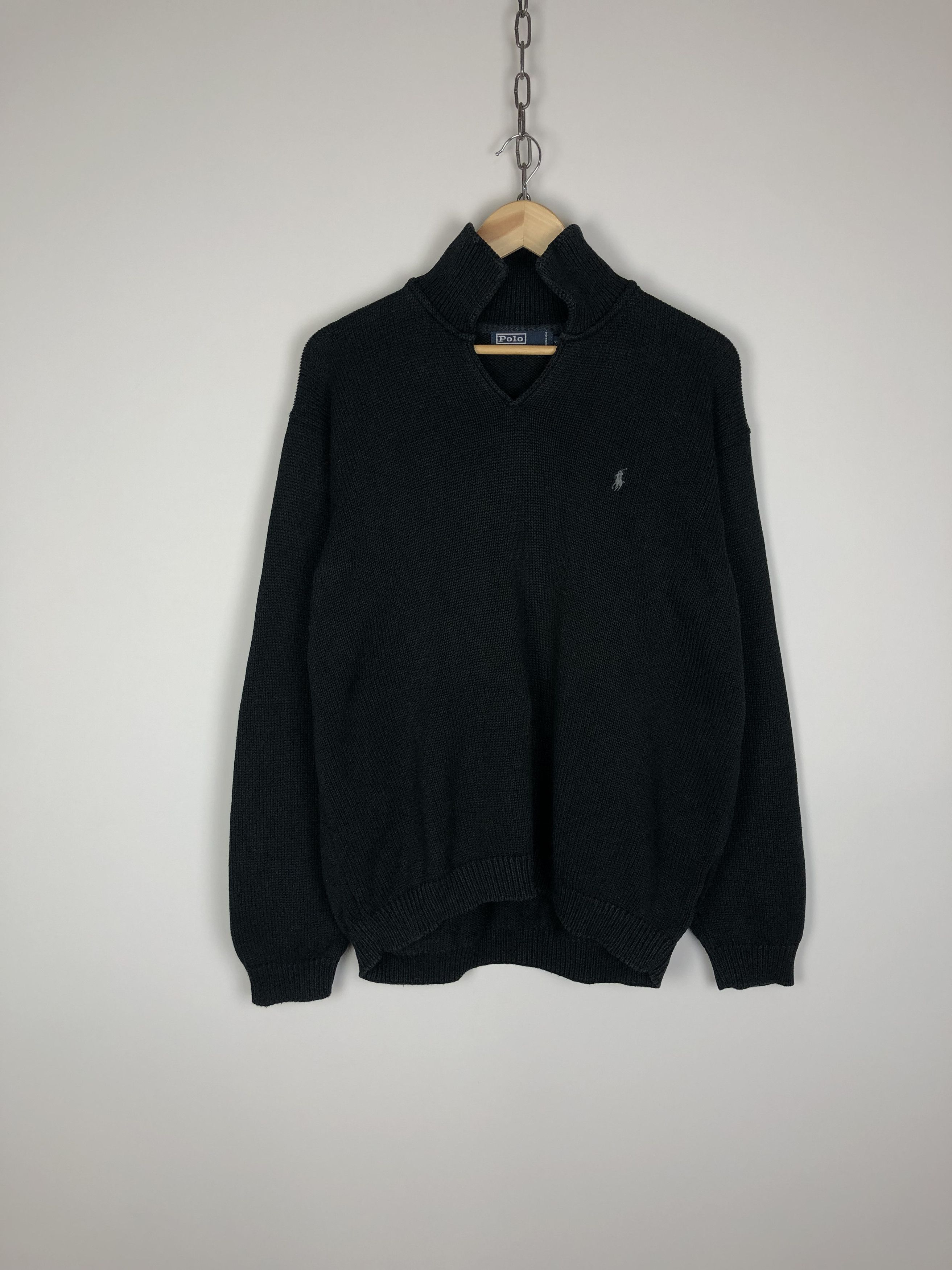 Polo Ralph Lauren Polo Ralph Lauren Knit Sweater Vintage Black XL Size US XL / EU 56 / 4 - 1 Thumbnail